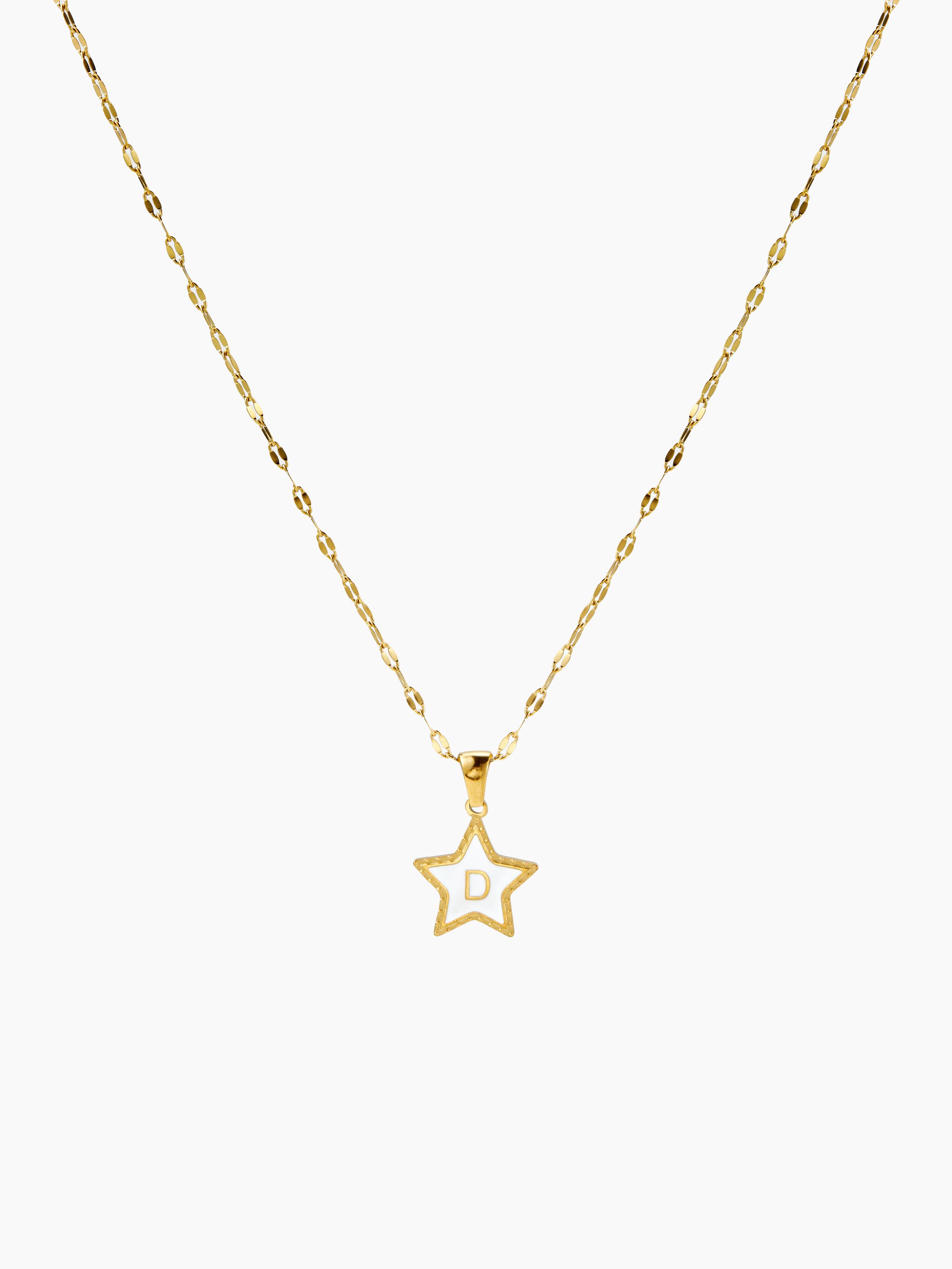 STAR & LETTER PENDANT NECKLACE by CIDER