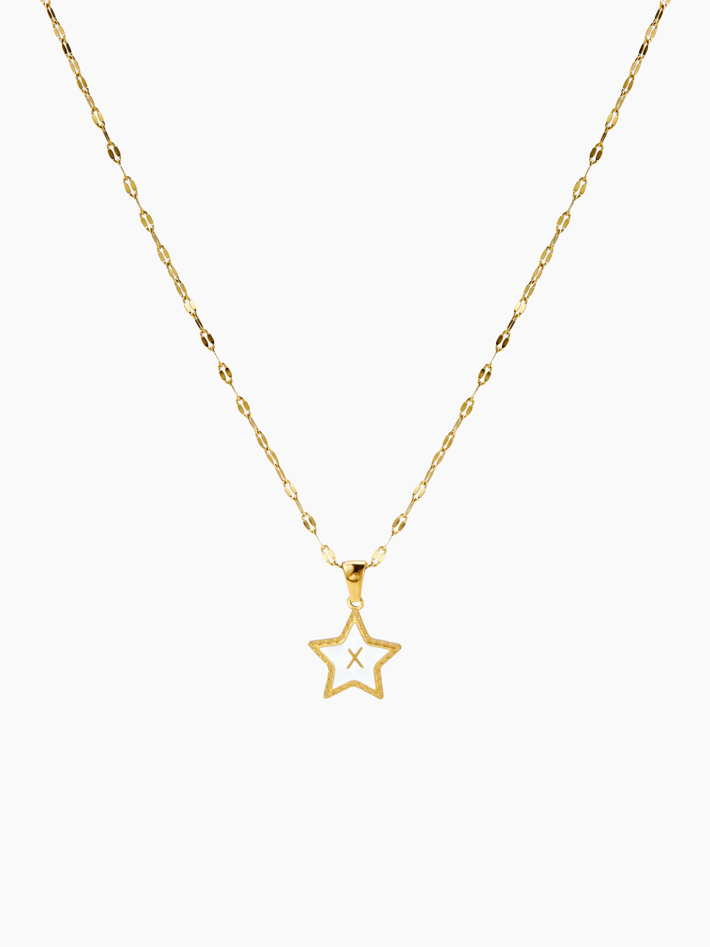 STAR & LETTER PENDANT NECKLACE by CIDER