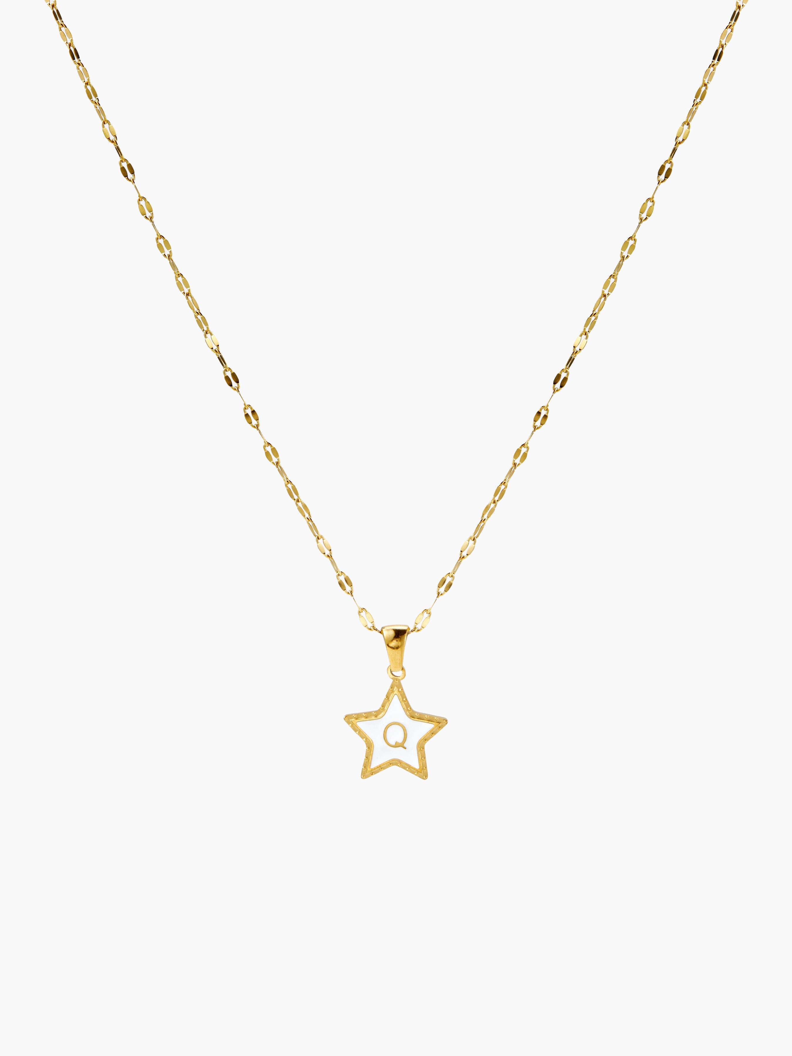 STAR & LETTER PENDANT NECKLACE by CIDER