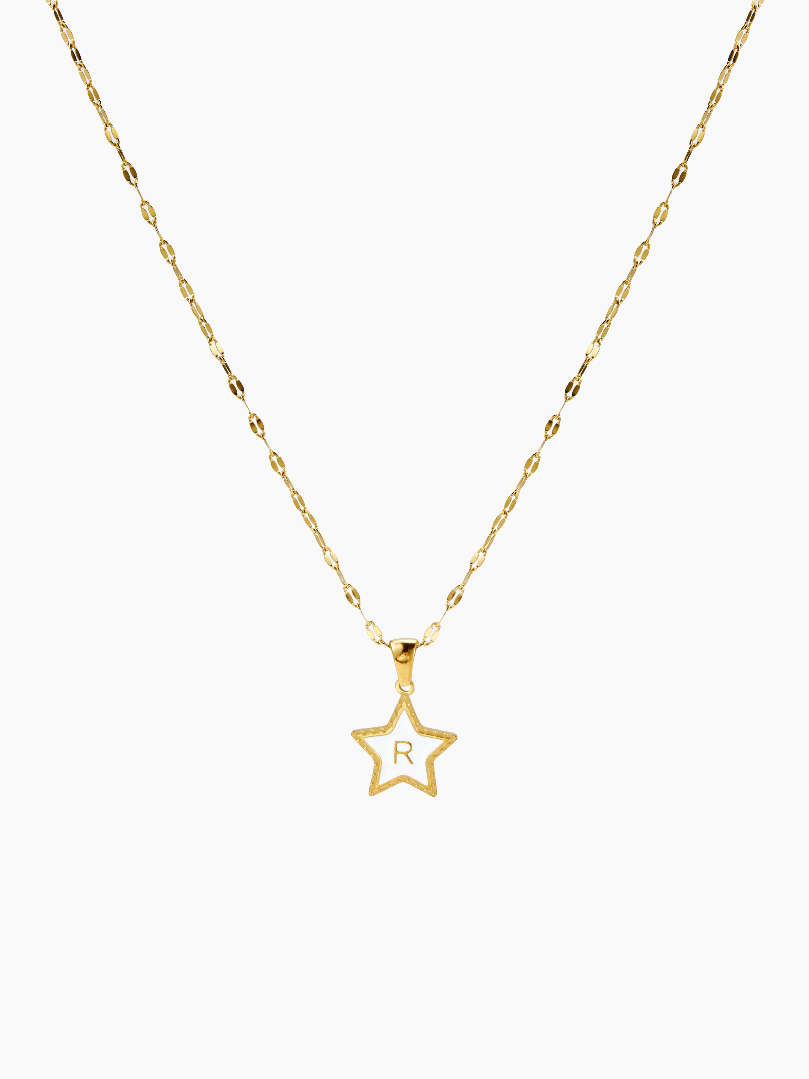 STAR & LETTER PENDANT NECKLACE by CIDER
