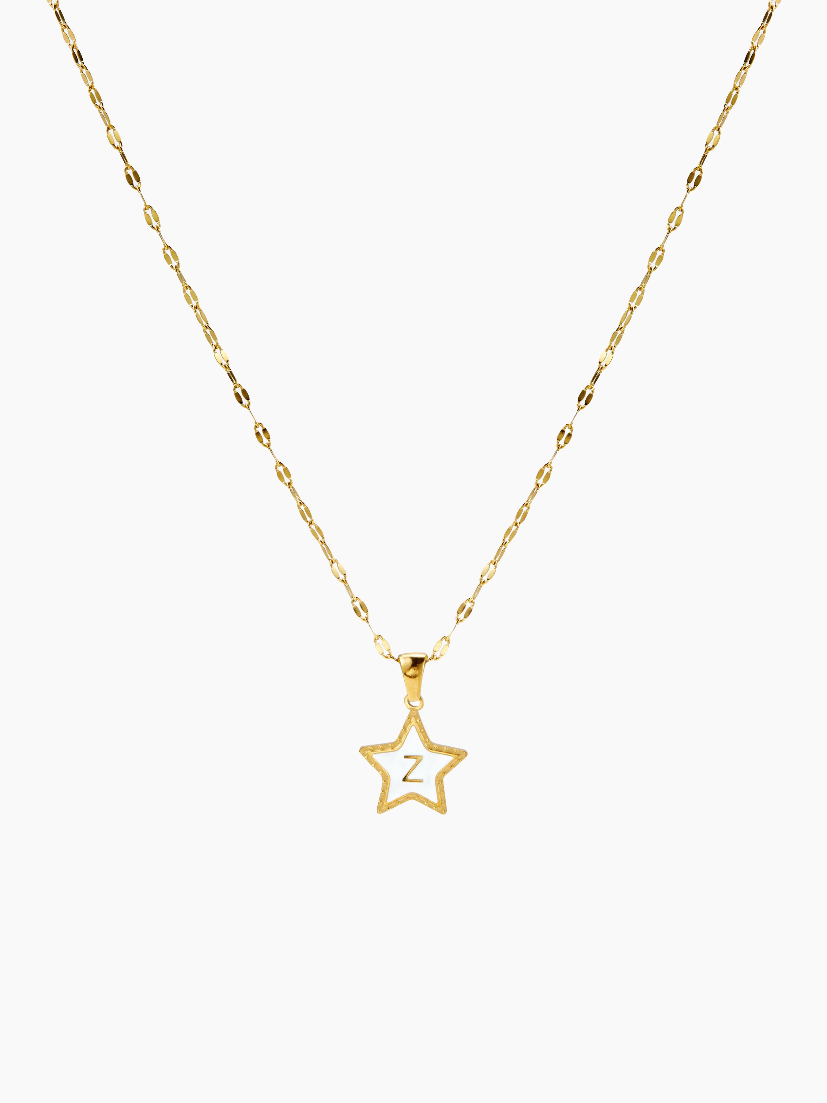 STAR & LETTER PENDANT NECKLACE by CIDER