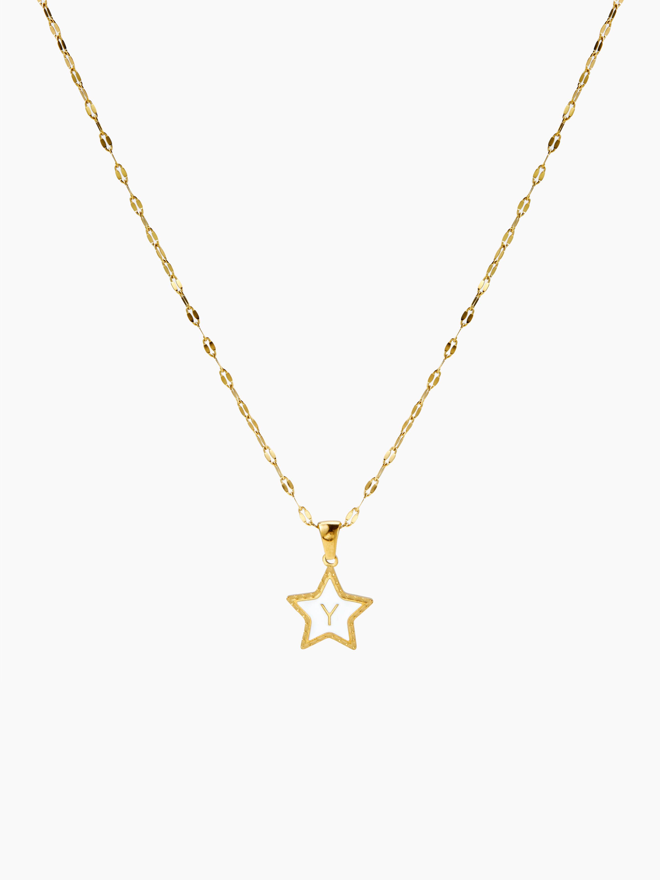 STAR & LETTER PENDANT NECKLACE by CIDER