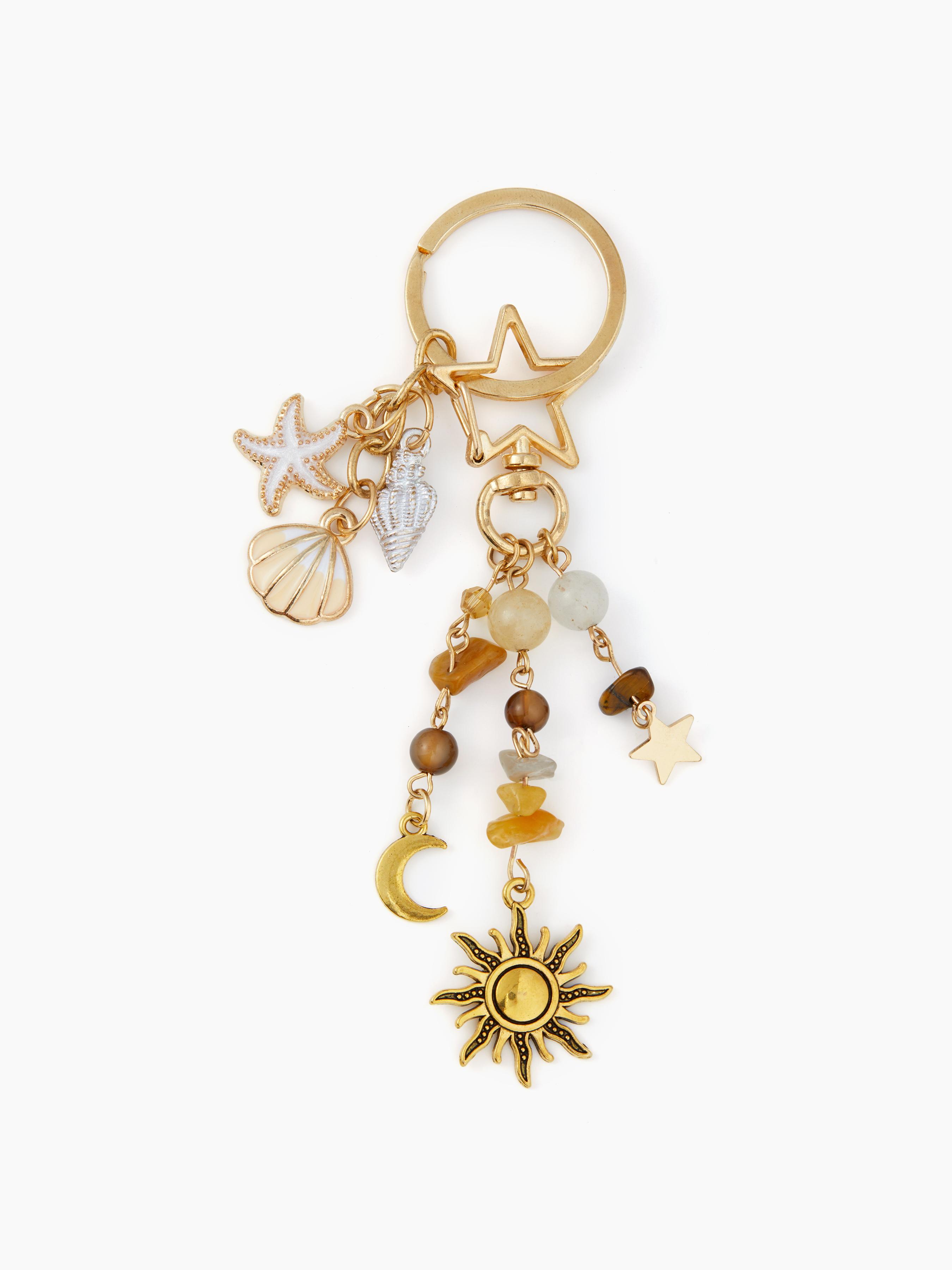 STARFISH & SHELL & SUN & MOON & STONE KEYCHAIN by CIDER