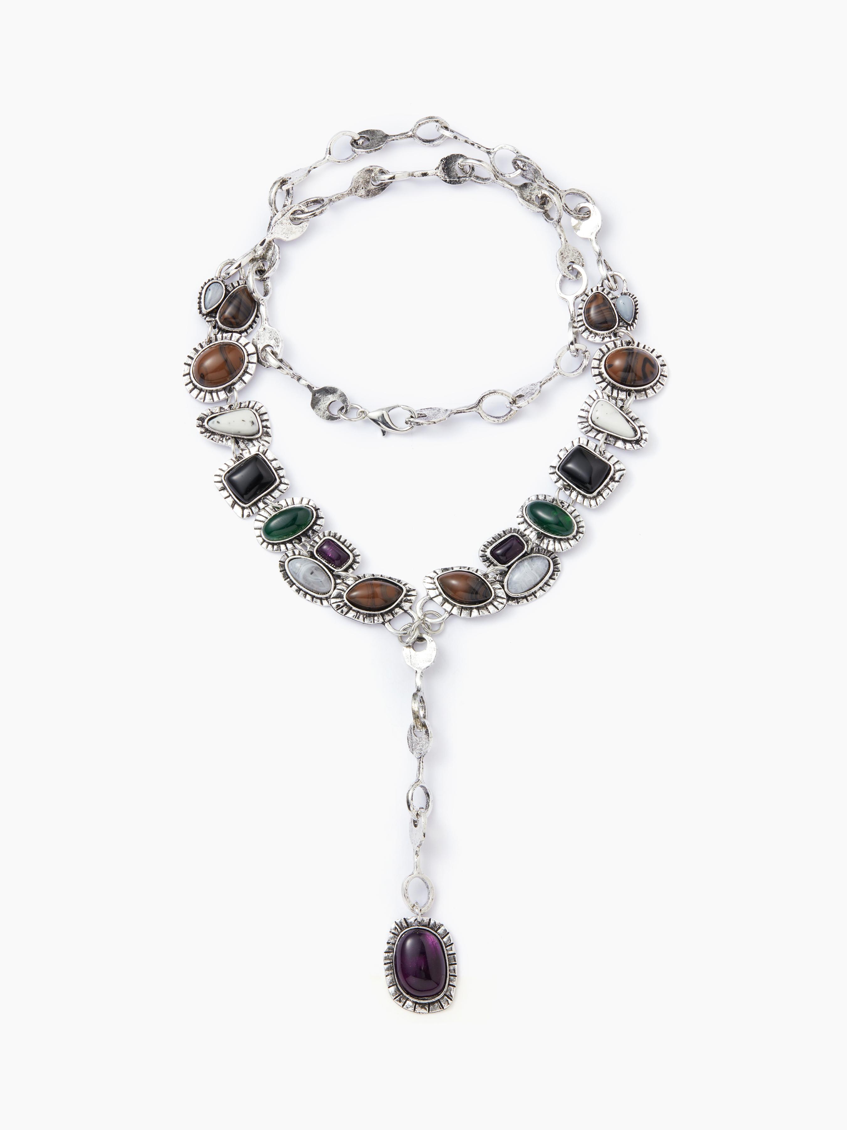 STONE Y-SHAPED NECKLACE by CIDER