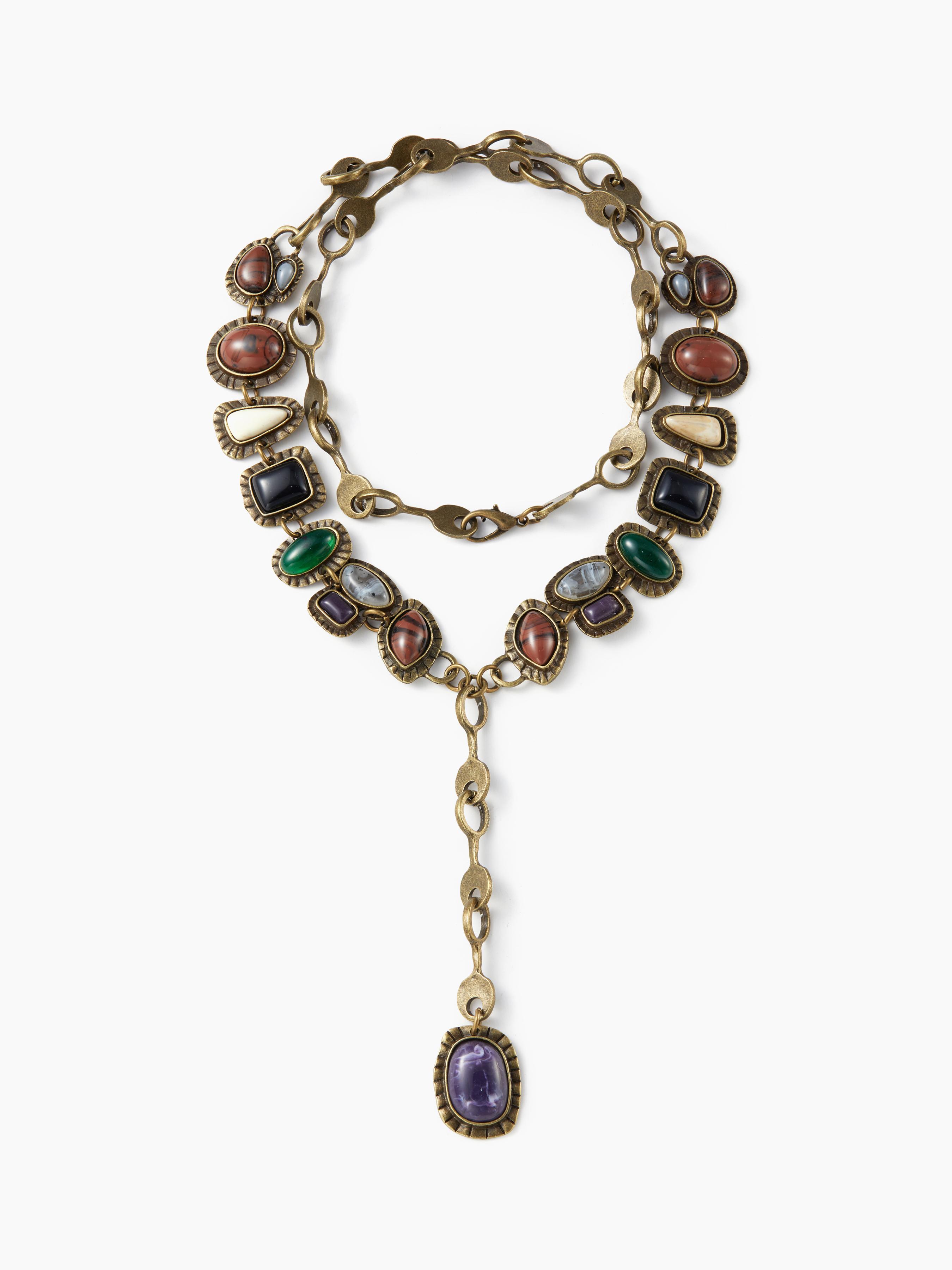 STONE Y-SHAPED NECKLACE by CIDER