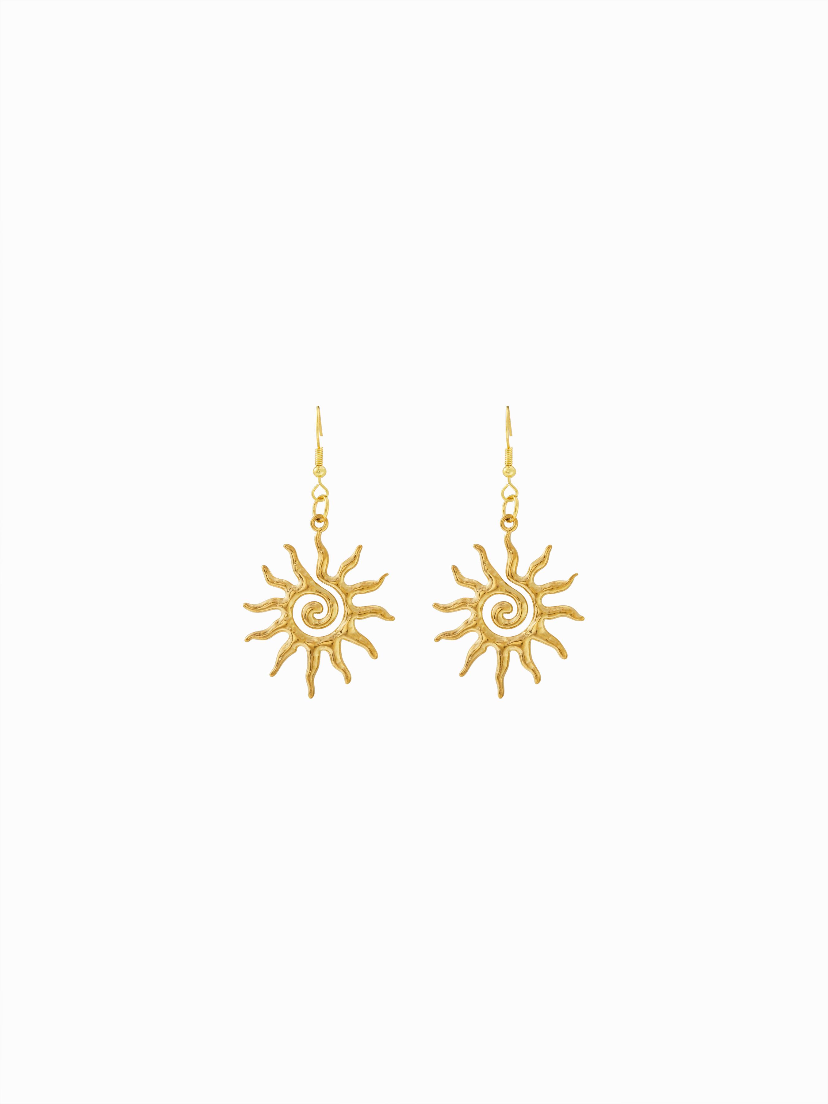 SUN PATTERN DROP EARRINGS by CIDER