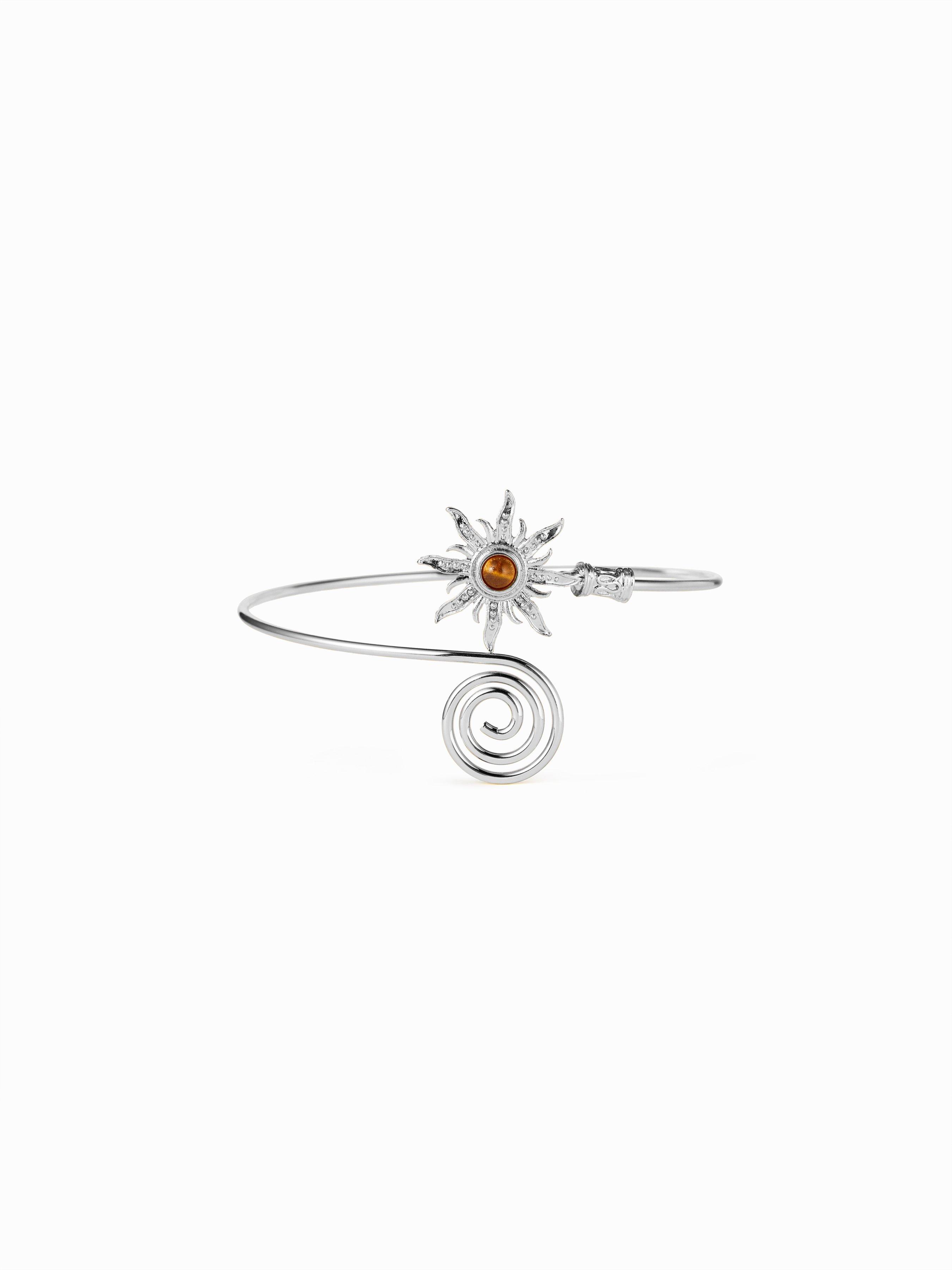 SUN & SPIRAL ARM CUFF by CIDER