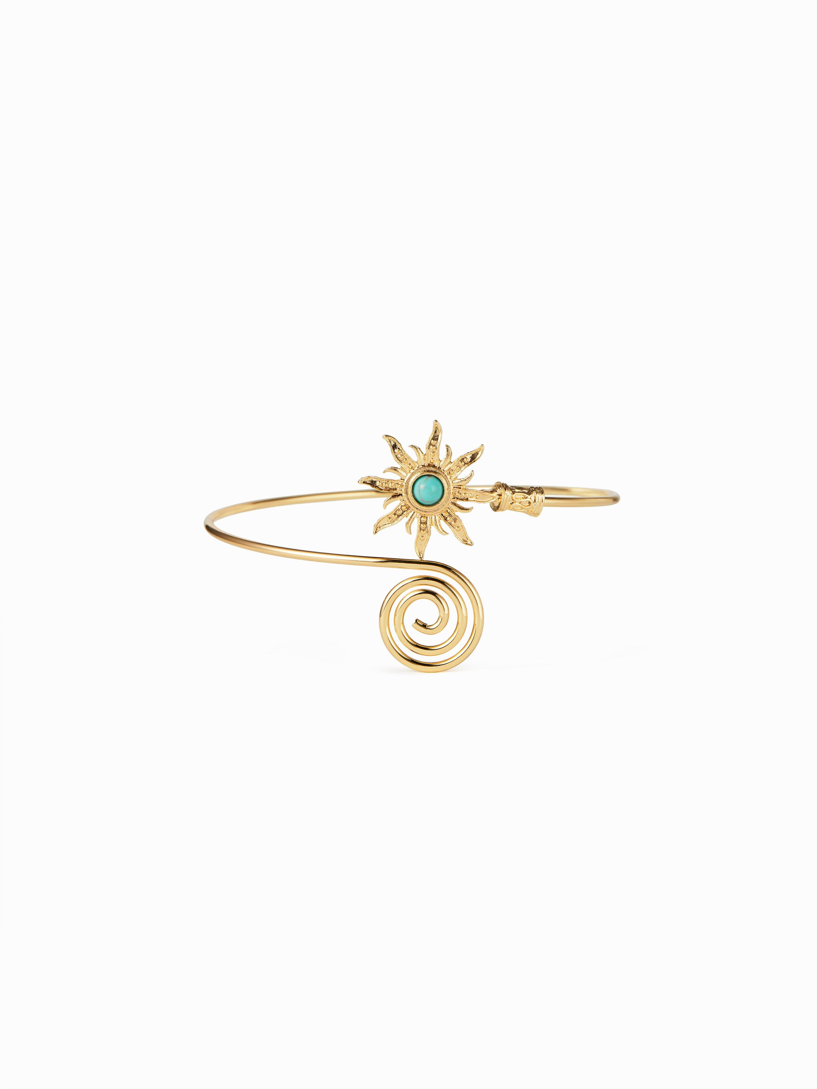 SUN & SPIRAL ARM CUFF by CIDER