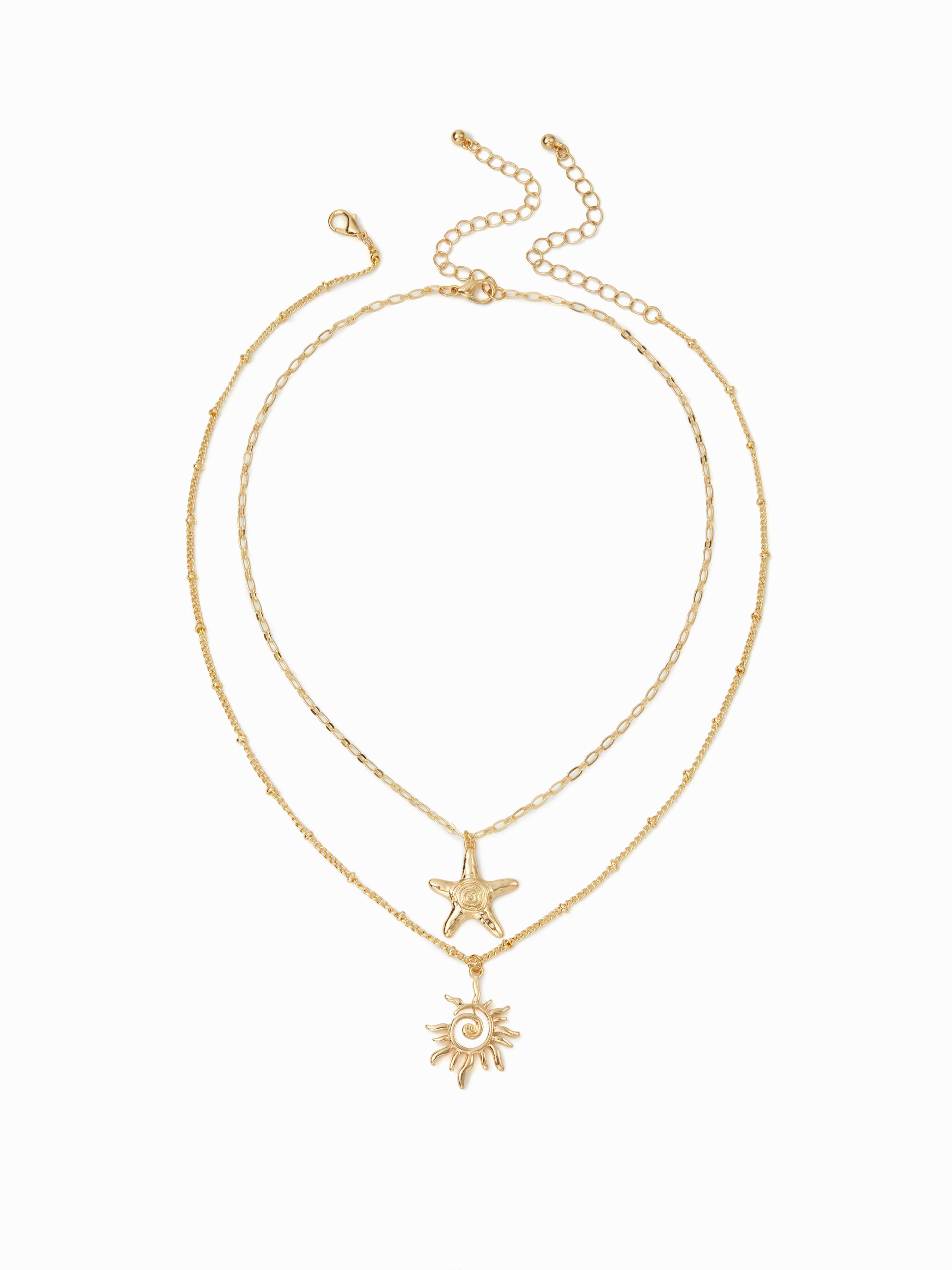SUN & STARFISH LAYERED NECKLACE by CIDER