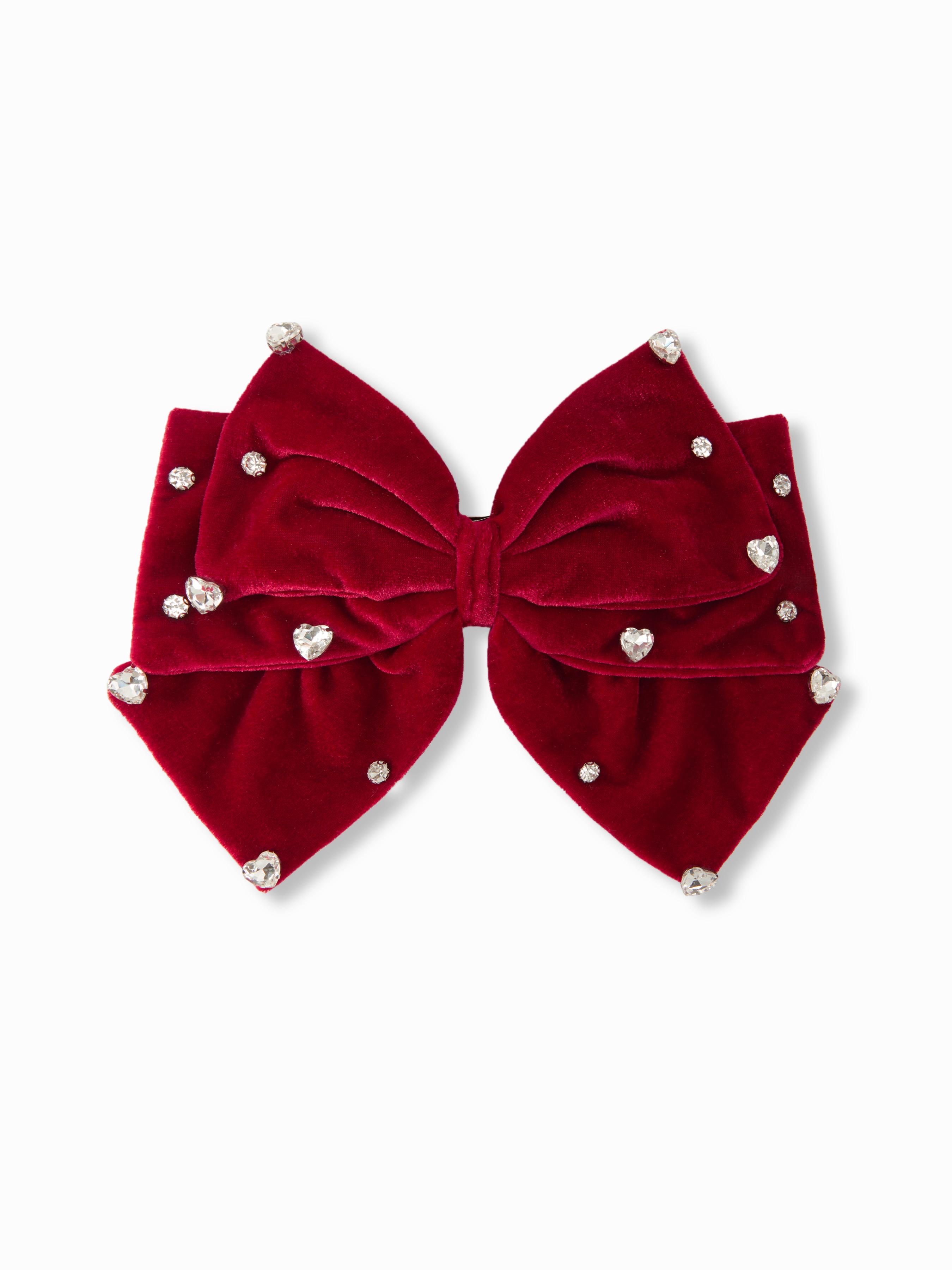 Samt-Bowschmuck-Rhinstengesteinschnalle Haarclip by CIDER