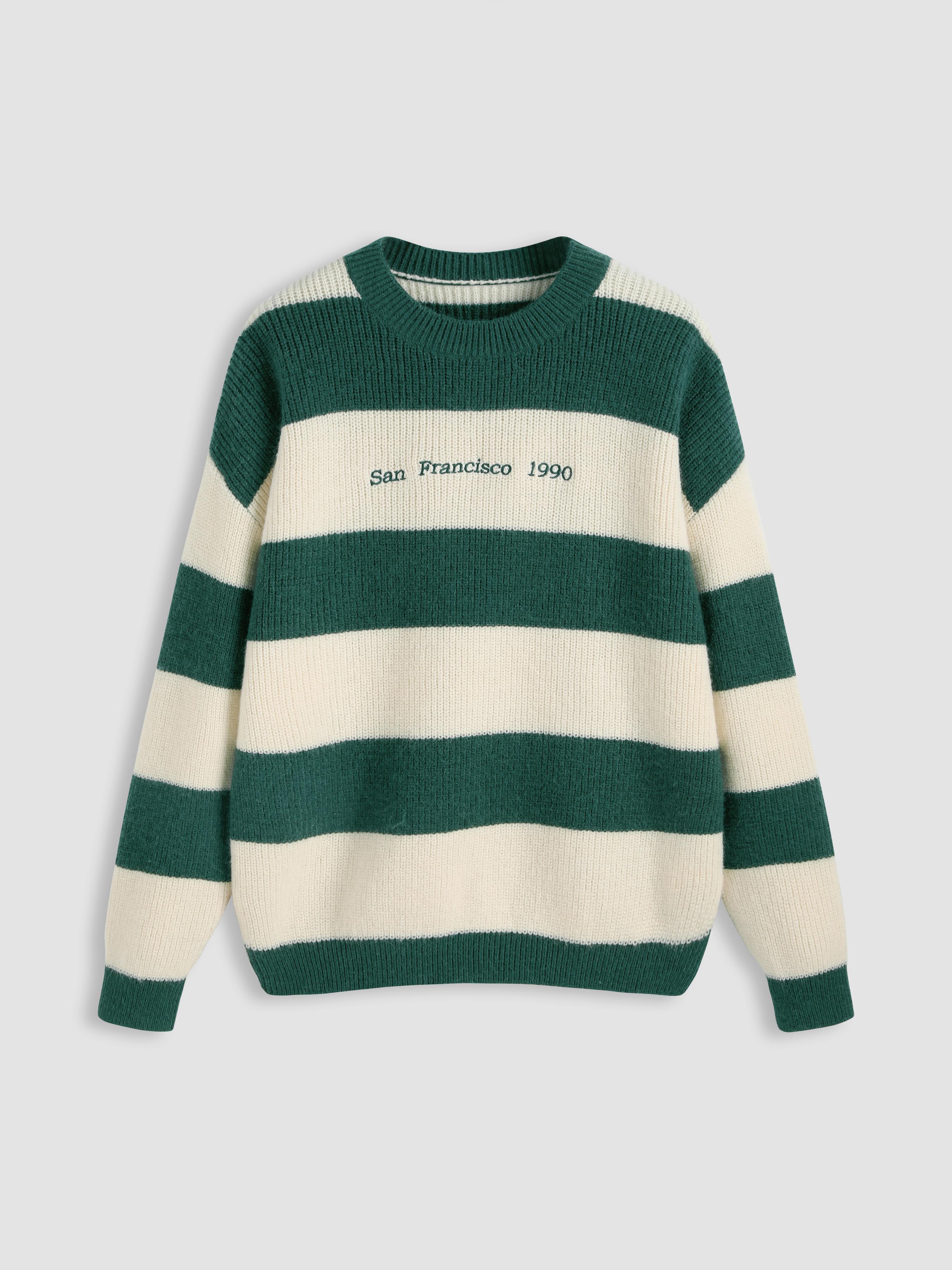 San Francisco 1990 Round Neckline Striped Sweater by CIDER San Francisco 1990 Round Neckline Striped Sweater by CIDER