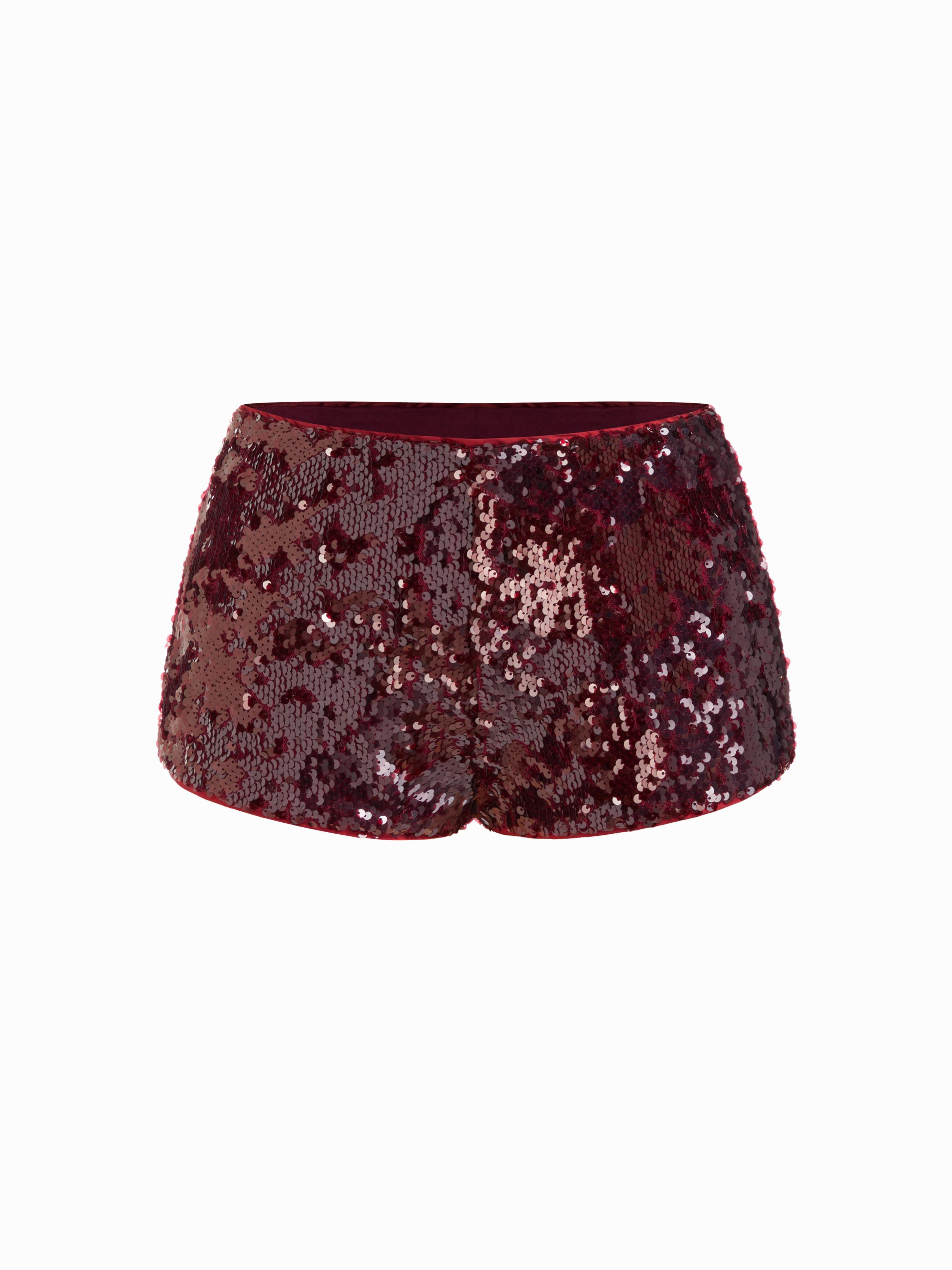 Sequin Low Rise Micro Shorts by CIDER