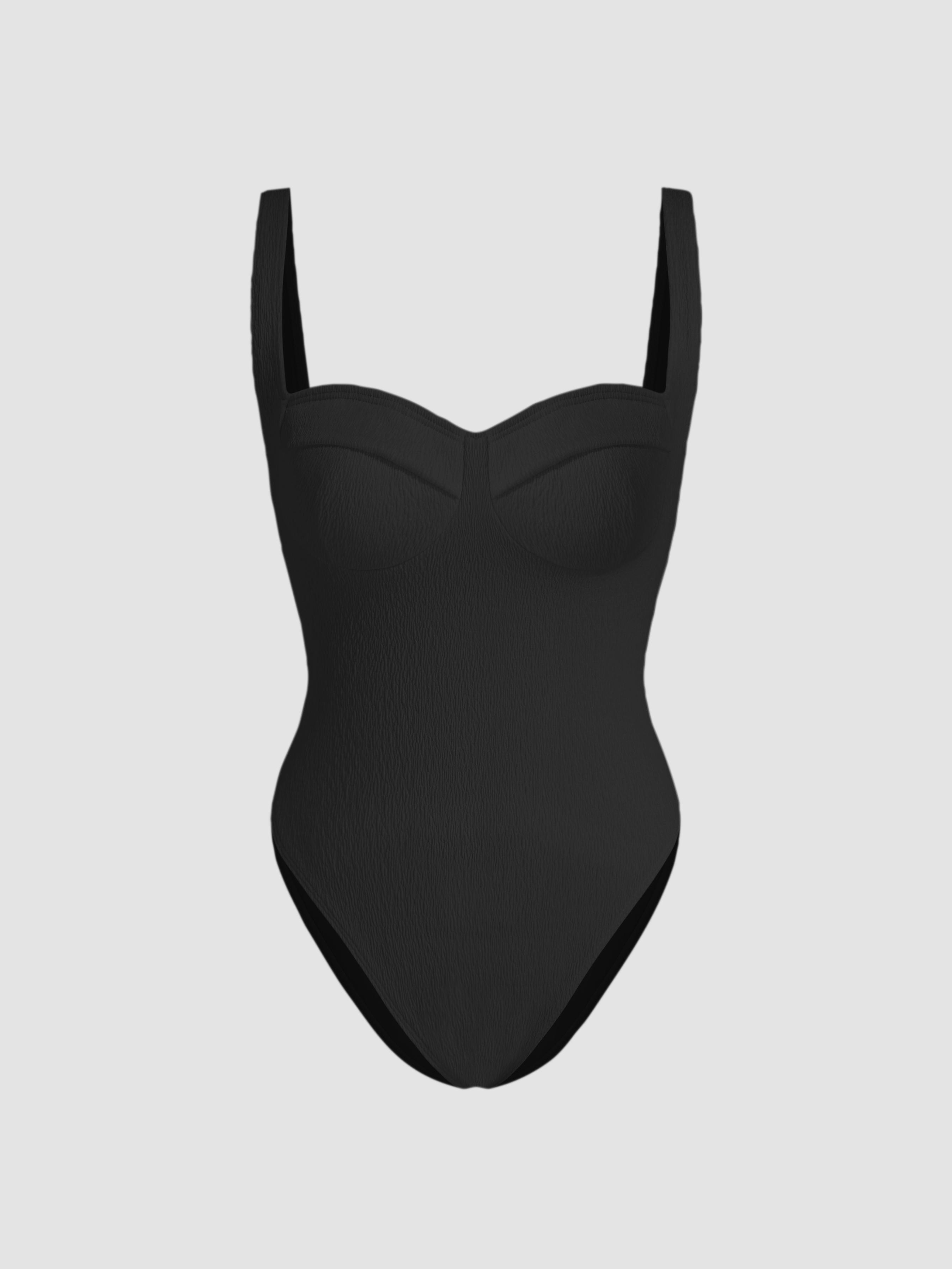 Shaping Sweetheart Neckline Texture Backless One Piece Swimsuit by CIDER Shaping Sweetheart Neckline Texture Backless One Piece Swimsuit by CIDER
