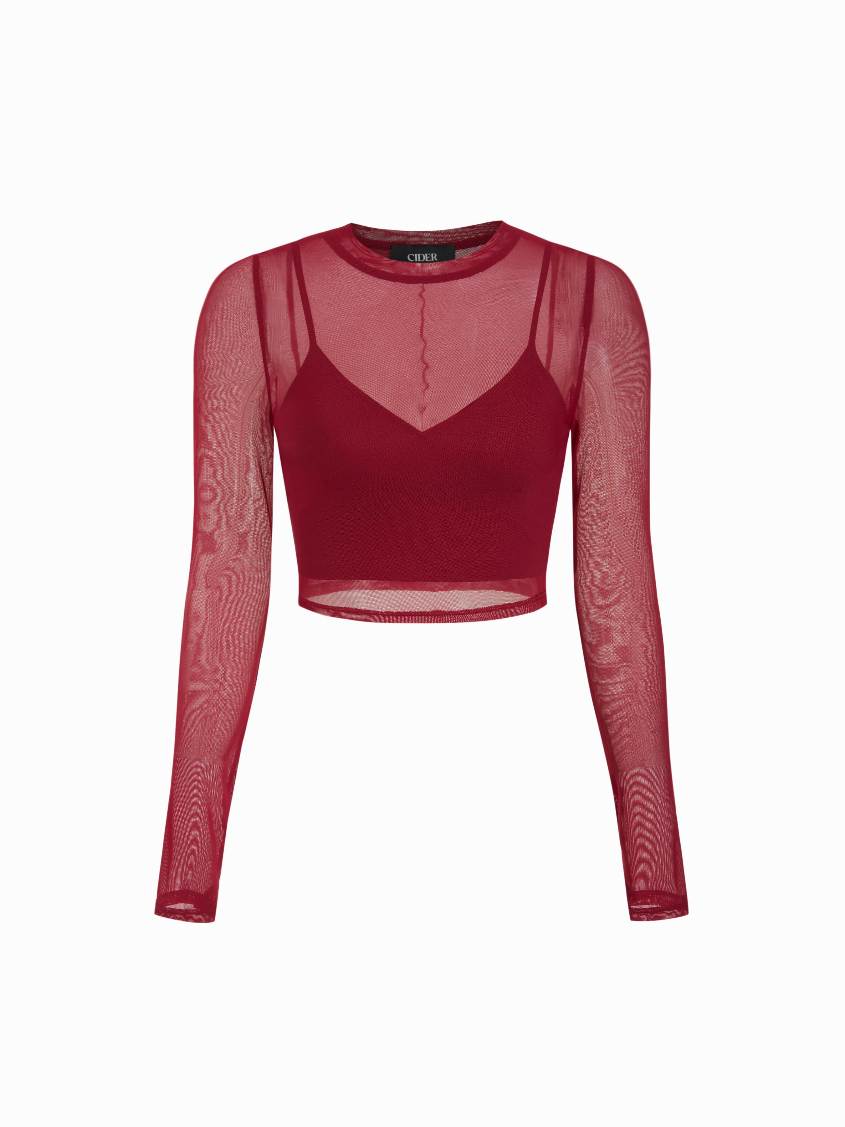 Sheer Long Sleeve Top & Tank Top by CIDER