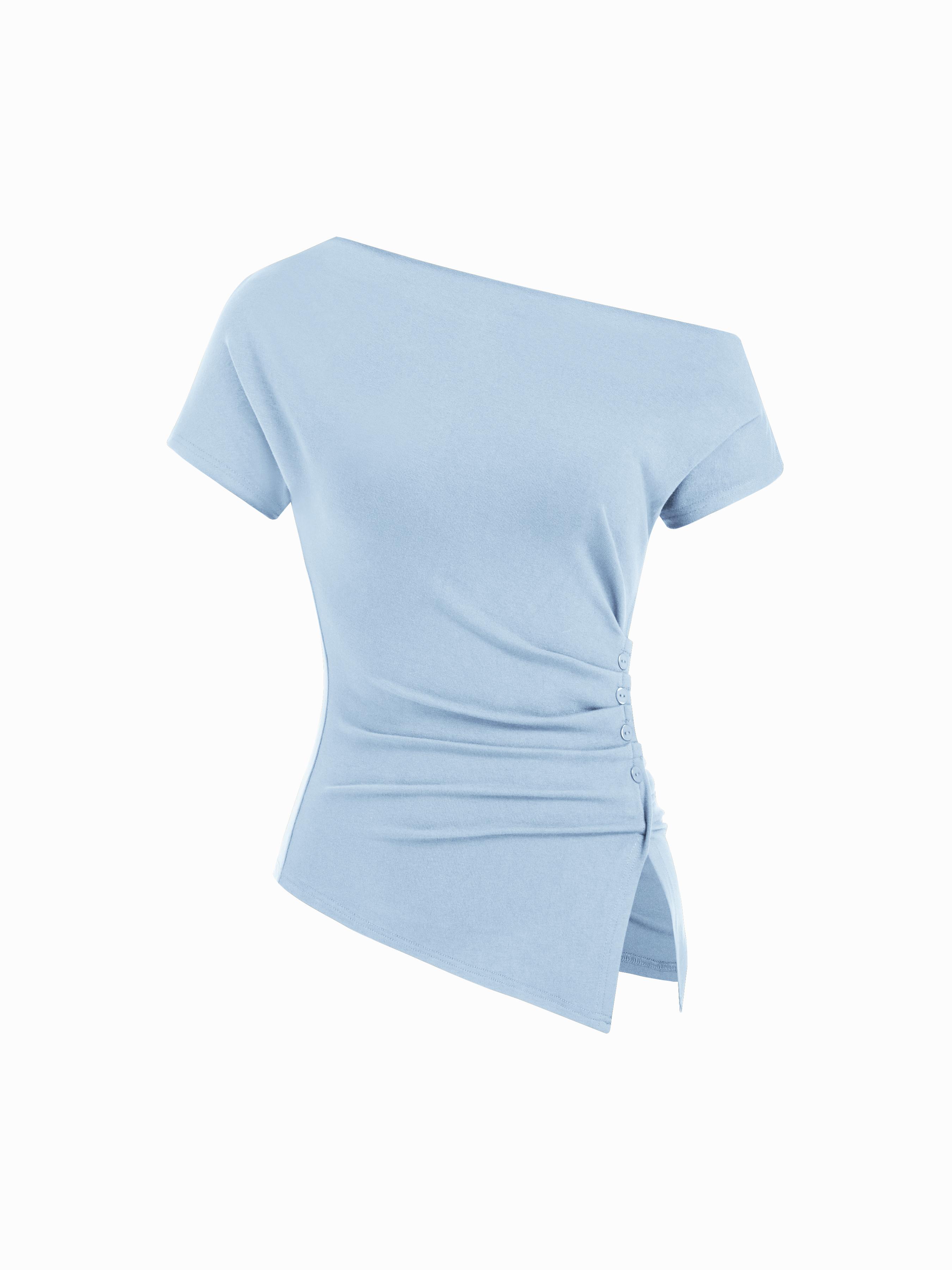 Short Sleeve Asymmetrical Top by CIDER