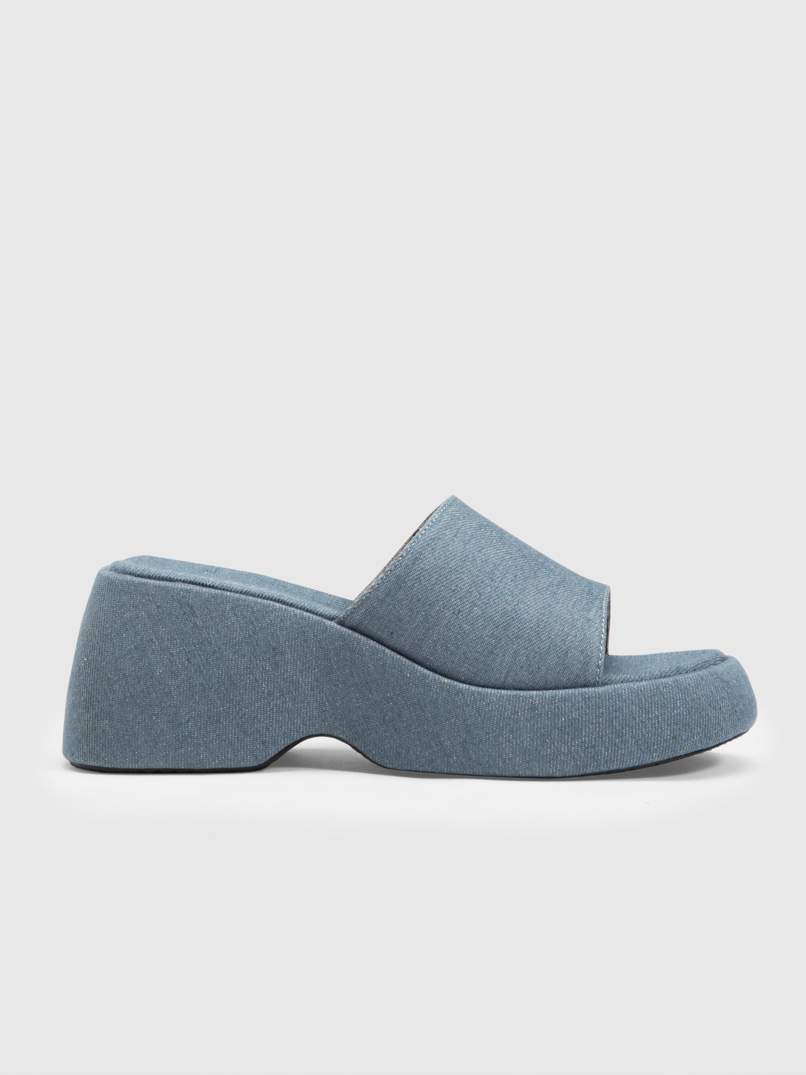 Single Band Chunky Heeled Slippers by CIDER