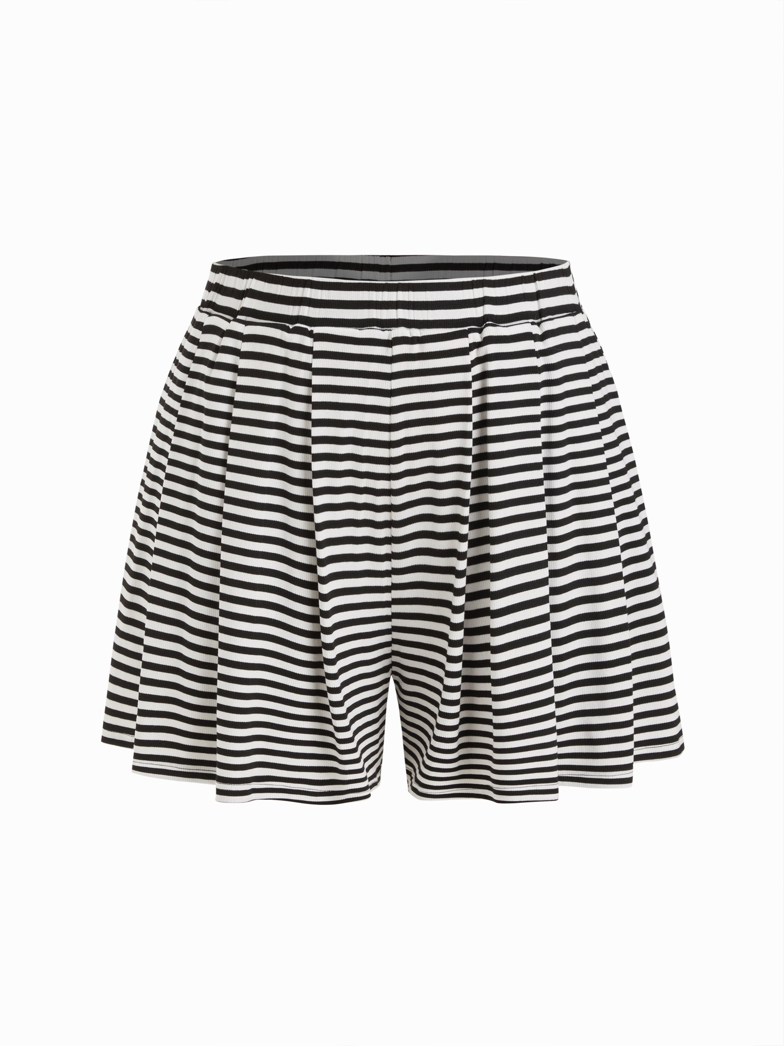 Solid Elastic Waist Wide Leg Shorts Curve & Plus by CIDER