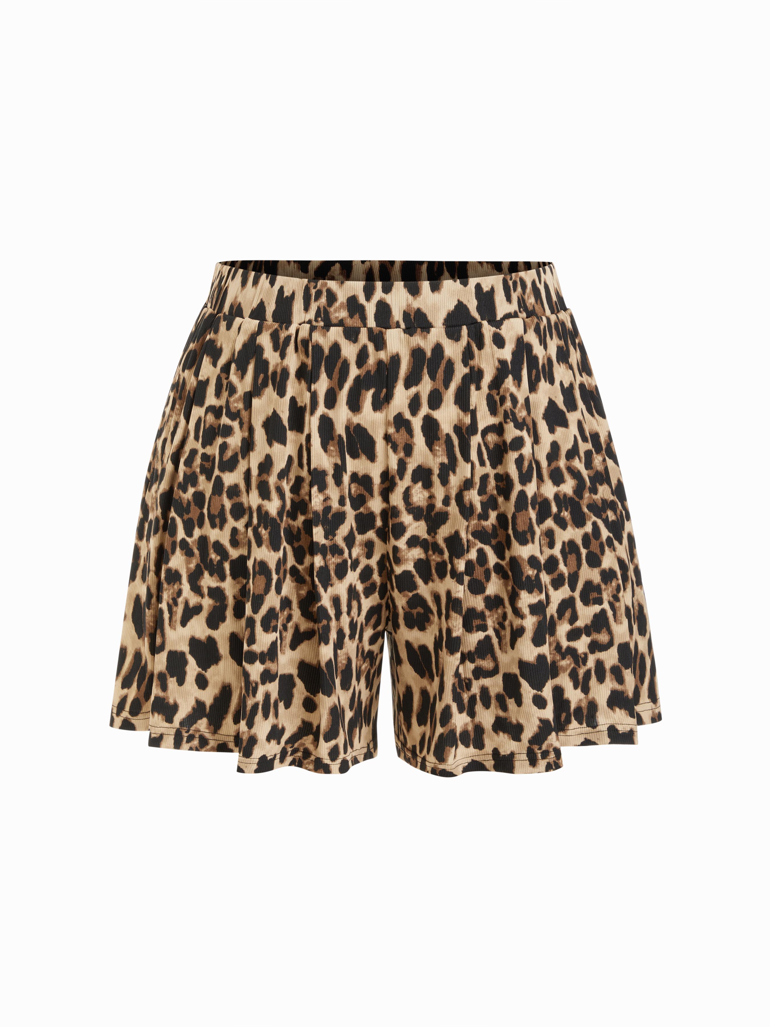 Solid Elastic Waist Wide Leg Shorts Curve & Plus by CIDER