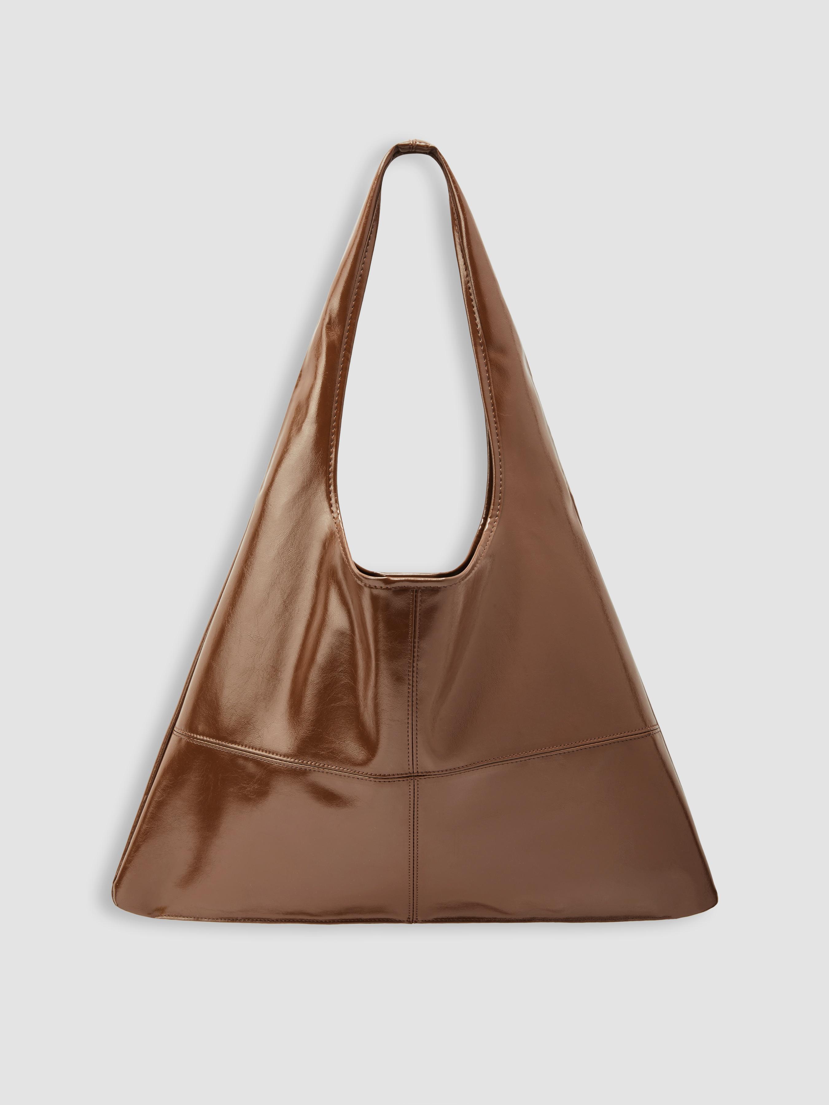 Solid Faux Leather Large Capacity Tote Shopper Bag by CIDER