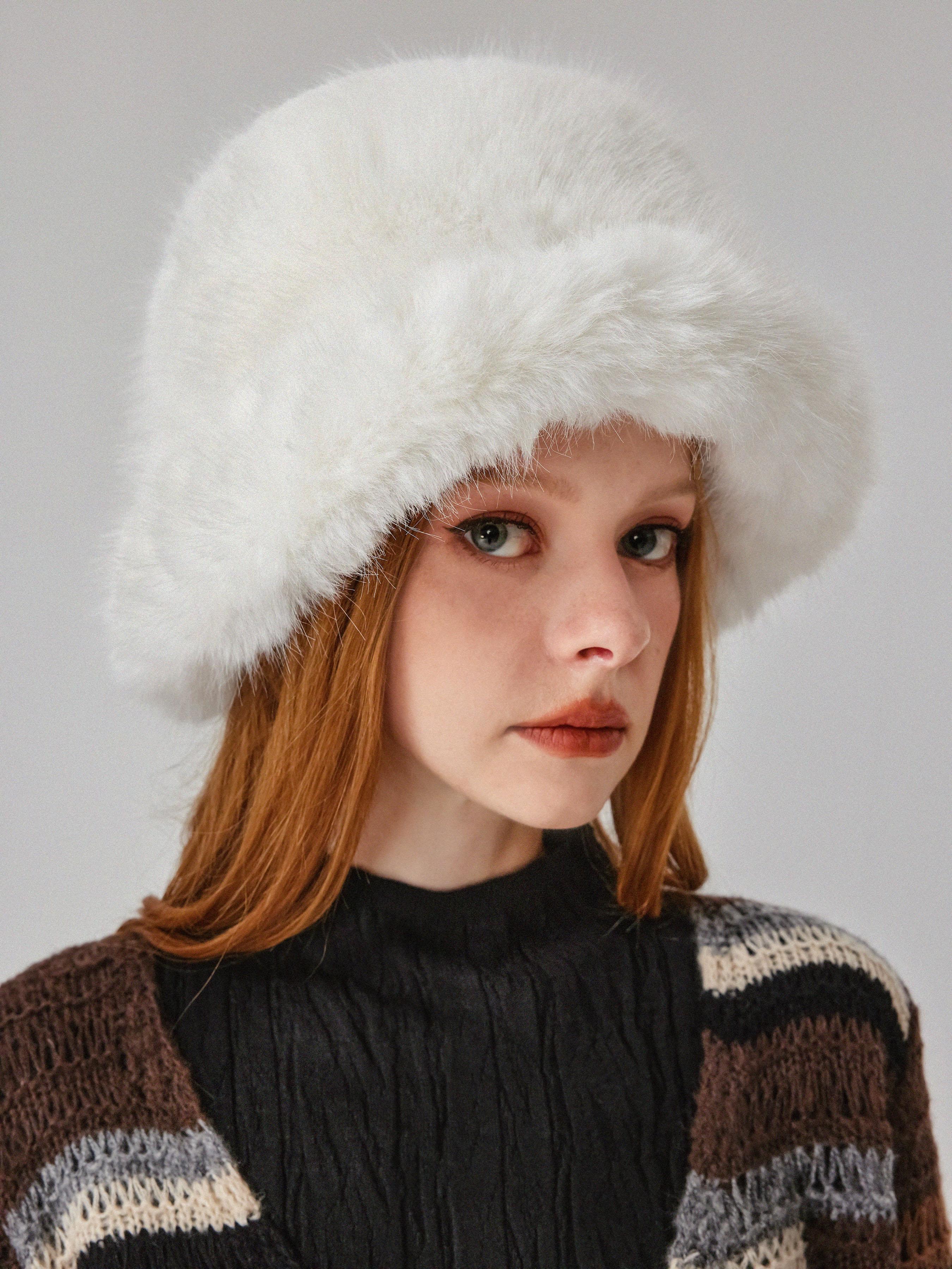 Solid Fluffy Bucket Hat by CIDER
