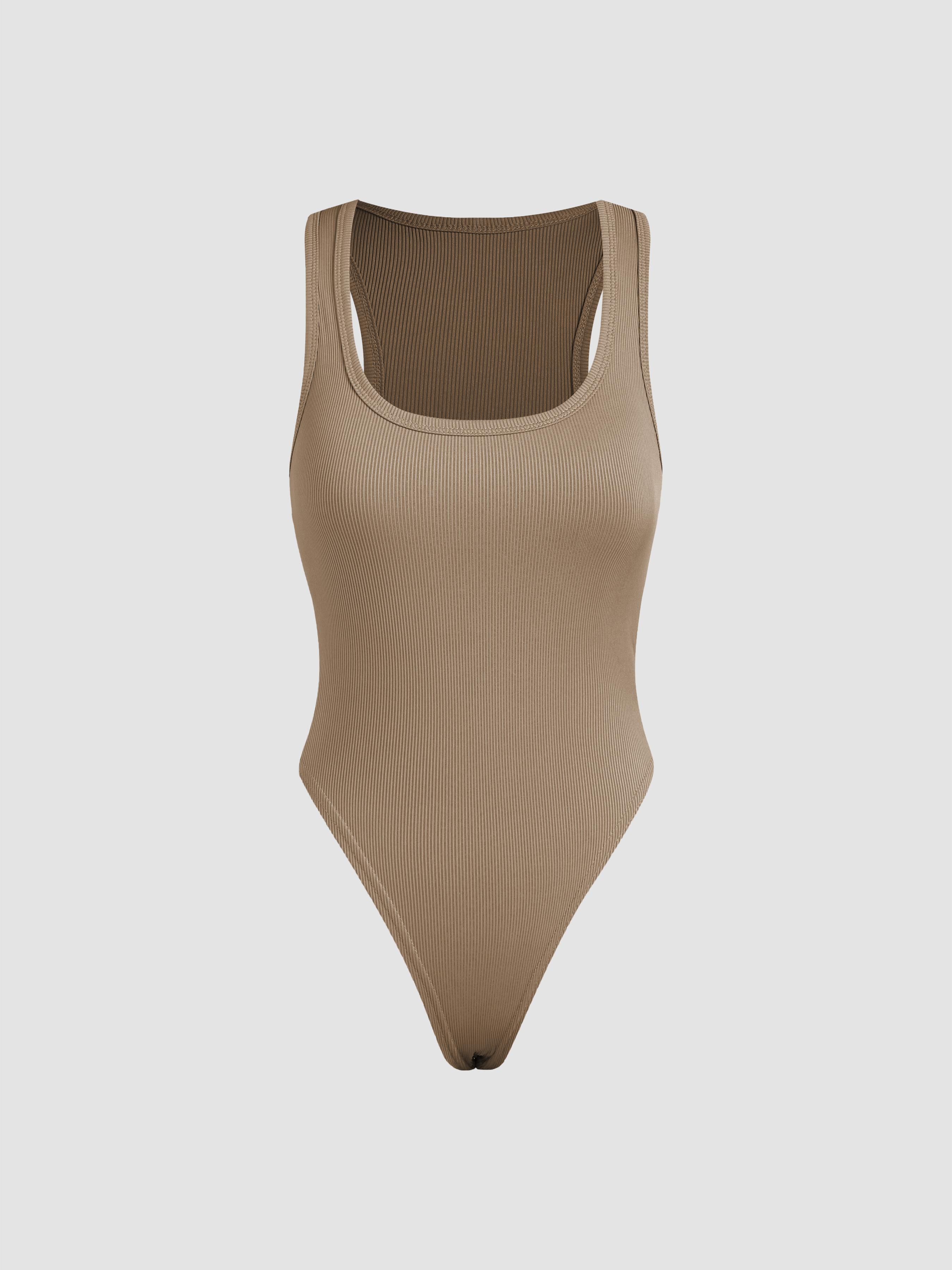 Solid Square Neck Bodysuit by CIDER