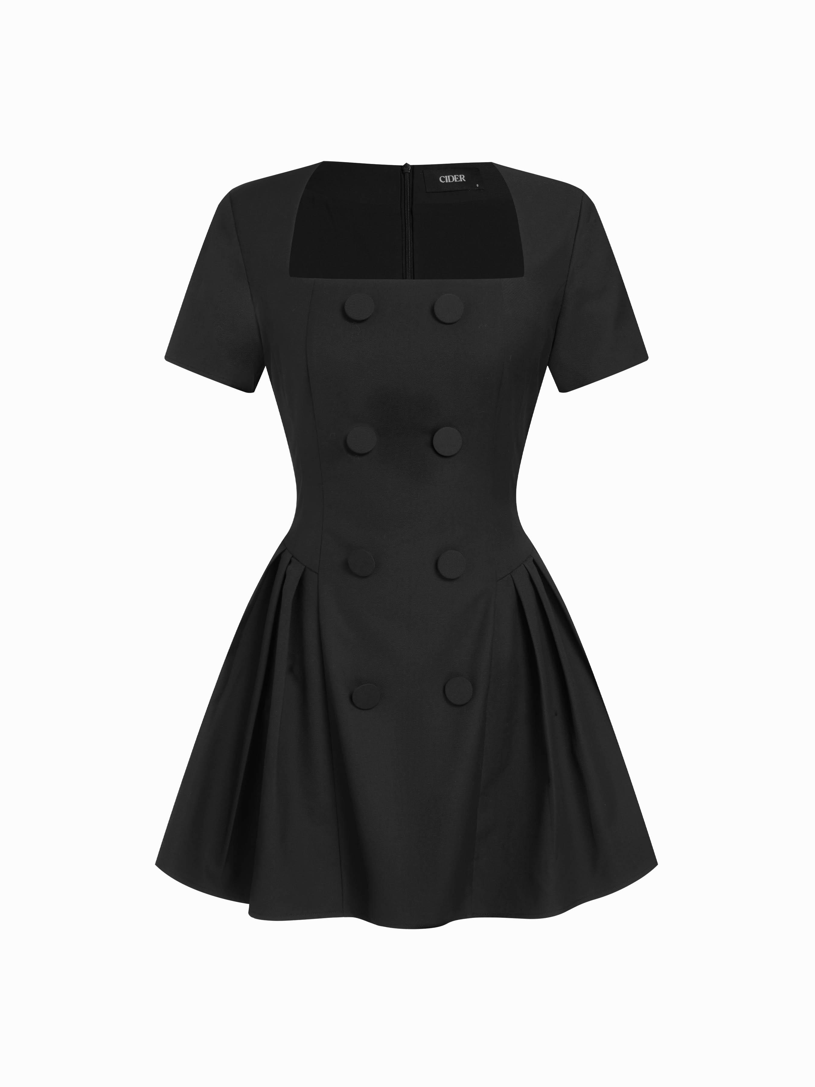 Square Neck A-line Mini Dress by CIDER