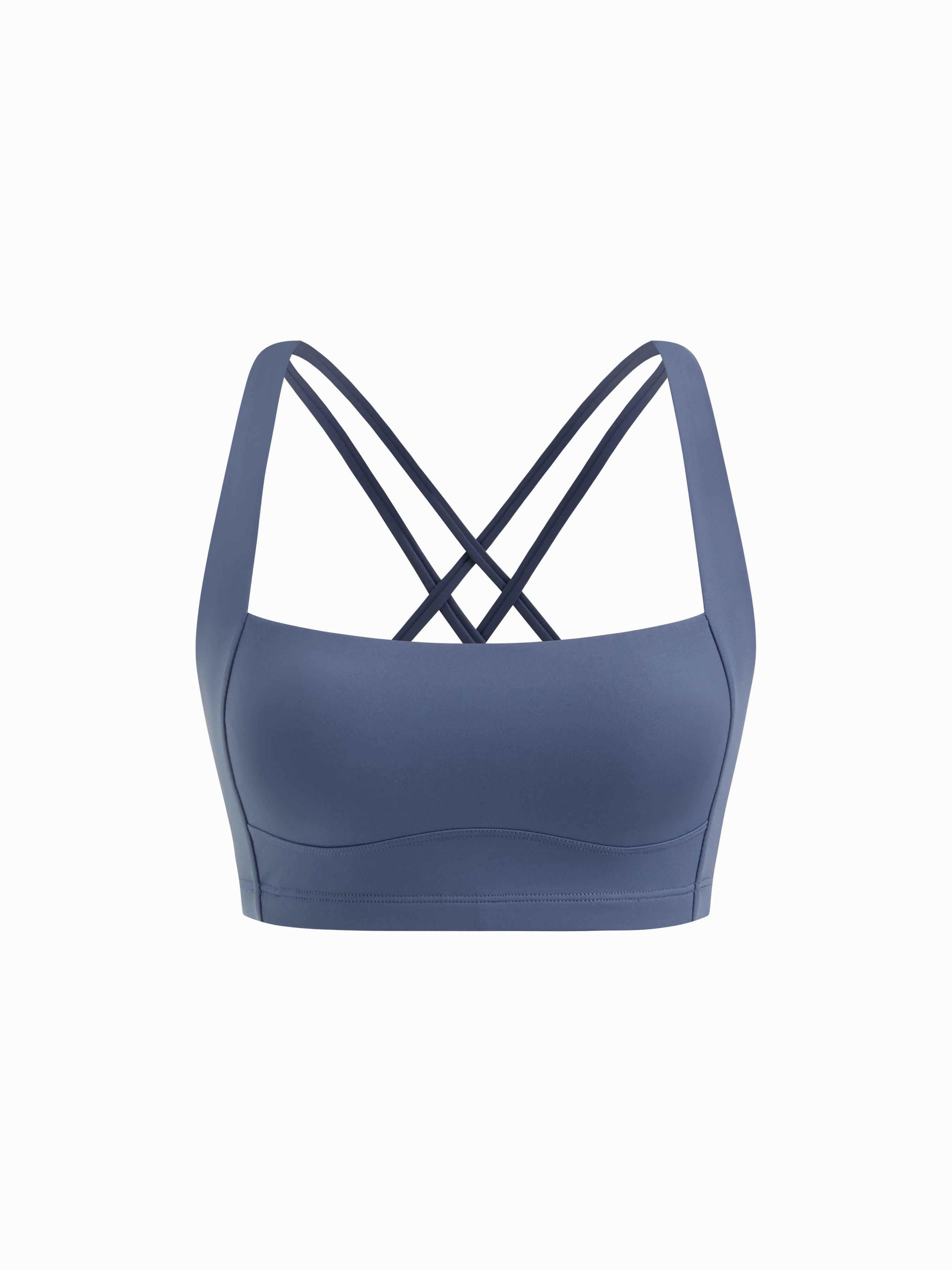 Square Neck Solid Active Bra With Removable Padding by CIDER Square Neck Solid Active Bra With Removable Padding by CIDER