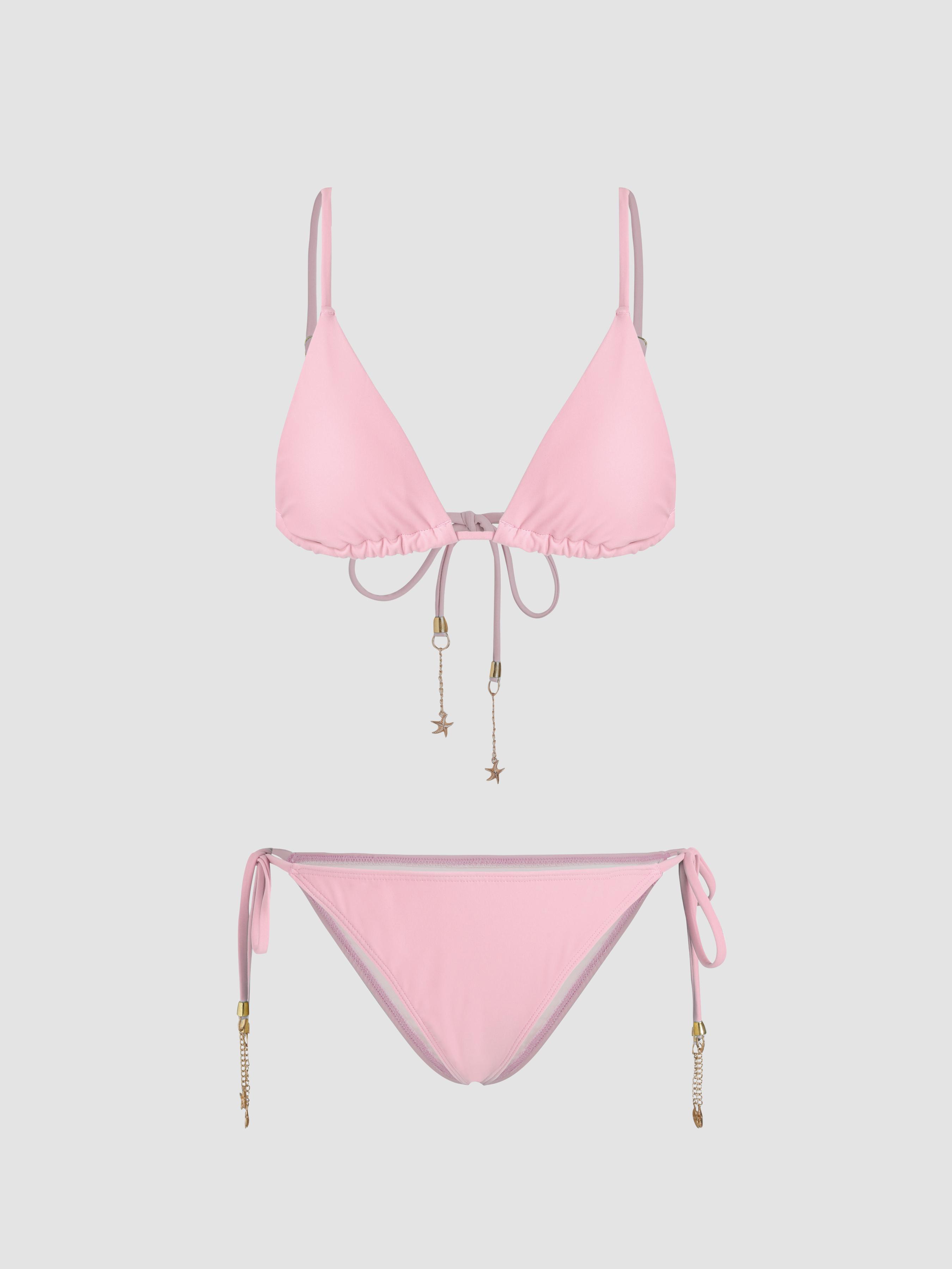 Starfish Chain Detail Knotted Triangle Bikini Set by CIDER Starfish Chain Detail Knotted Triangle Bikini Set by CIDER