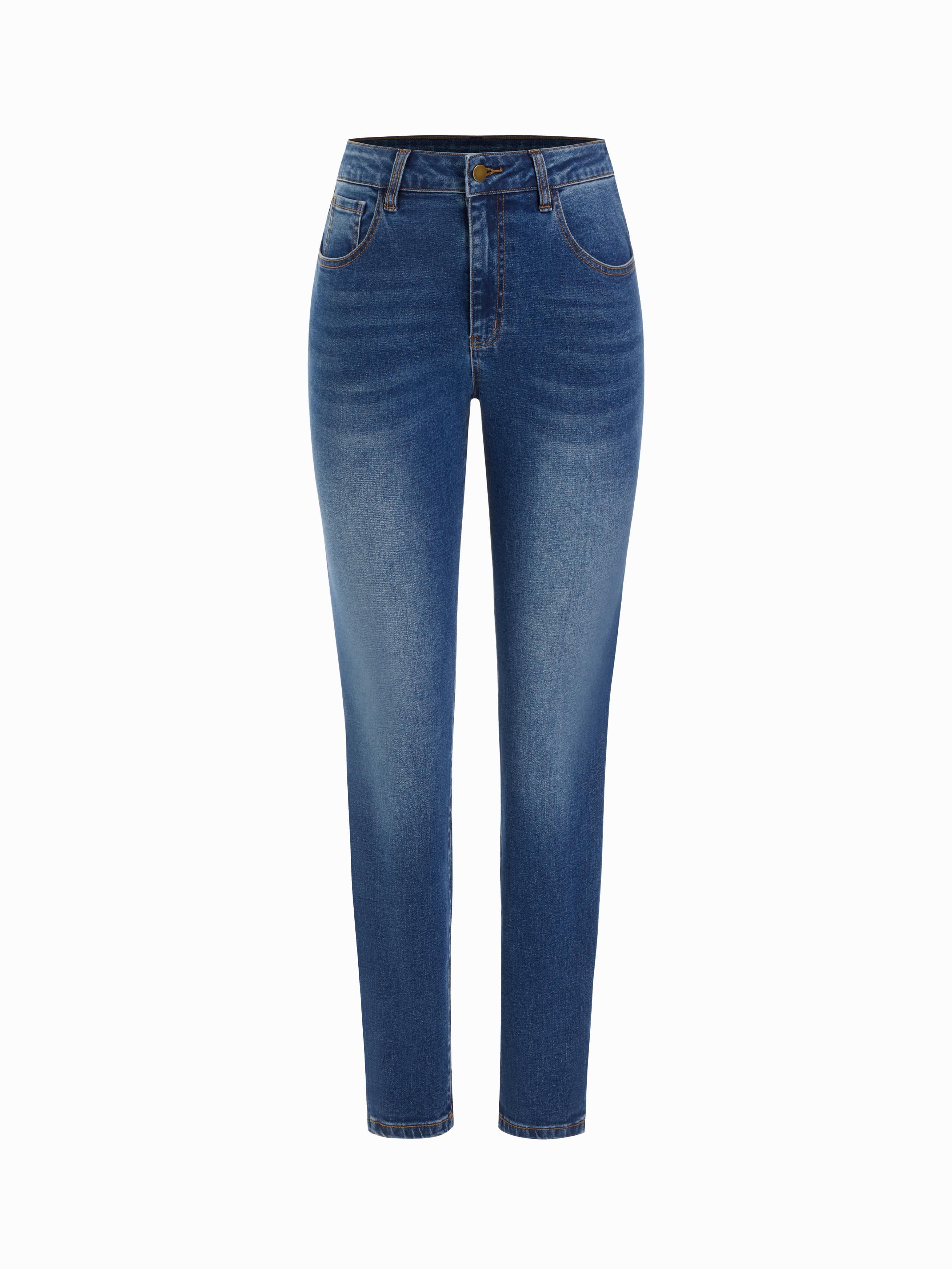 Stretch Cider Denim High Rise Cropped Tapered Jeans by CIDER Stretch Cider Denim High Rise Cropped Tapered Jeans by CIDER