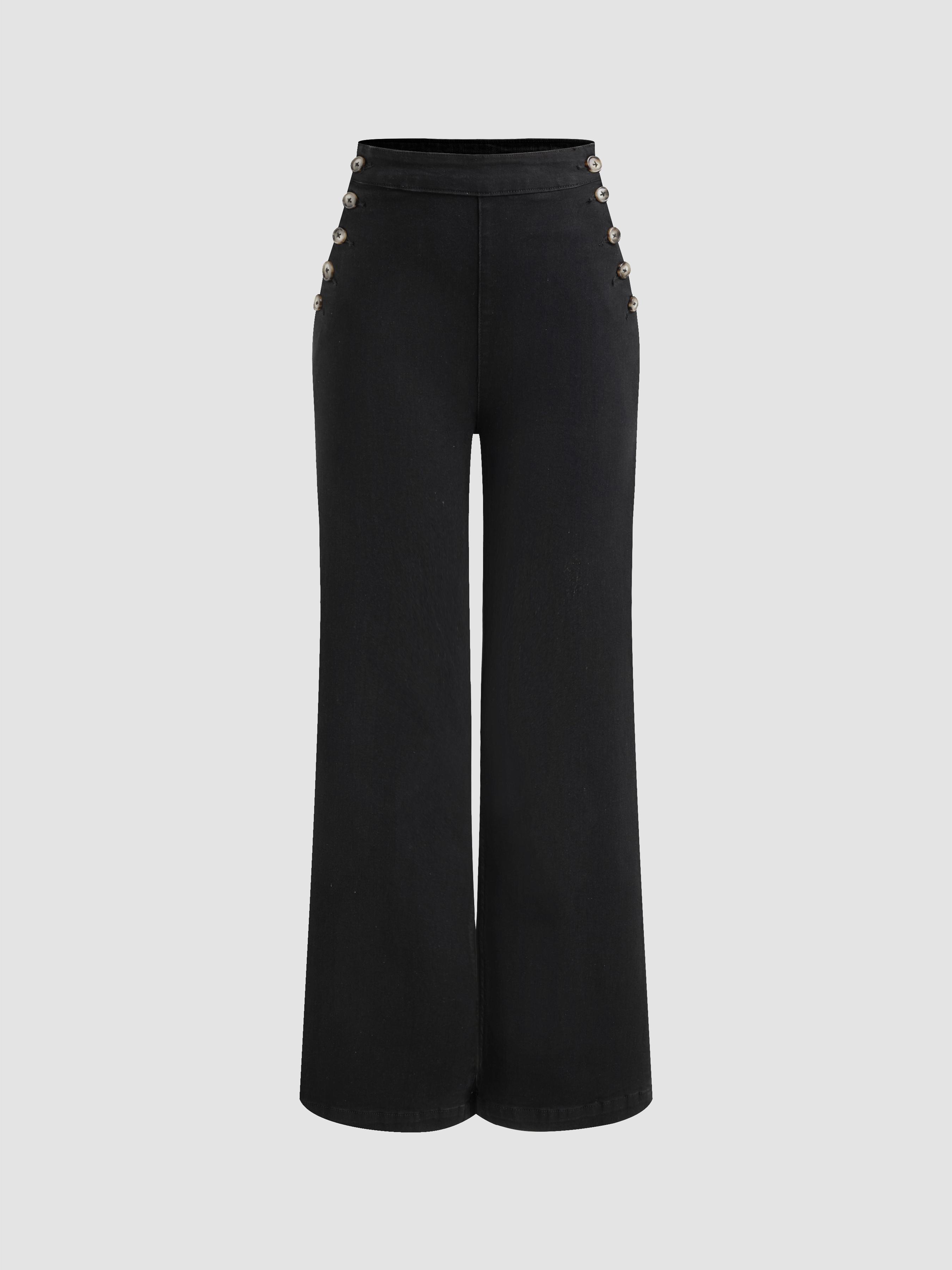 Stretch High Waist Straight Leg Jeans by CIDER