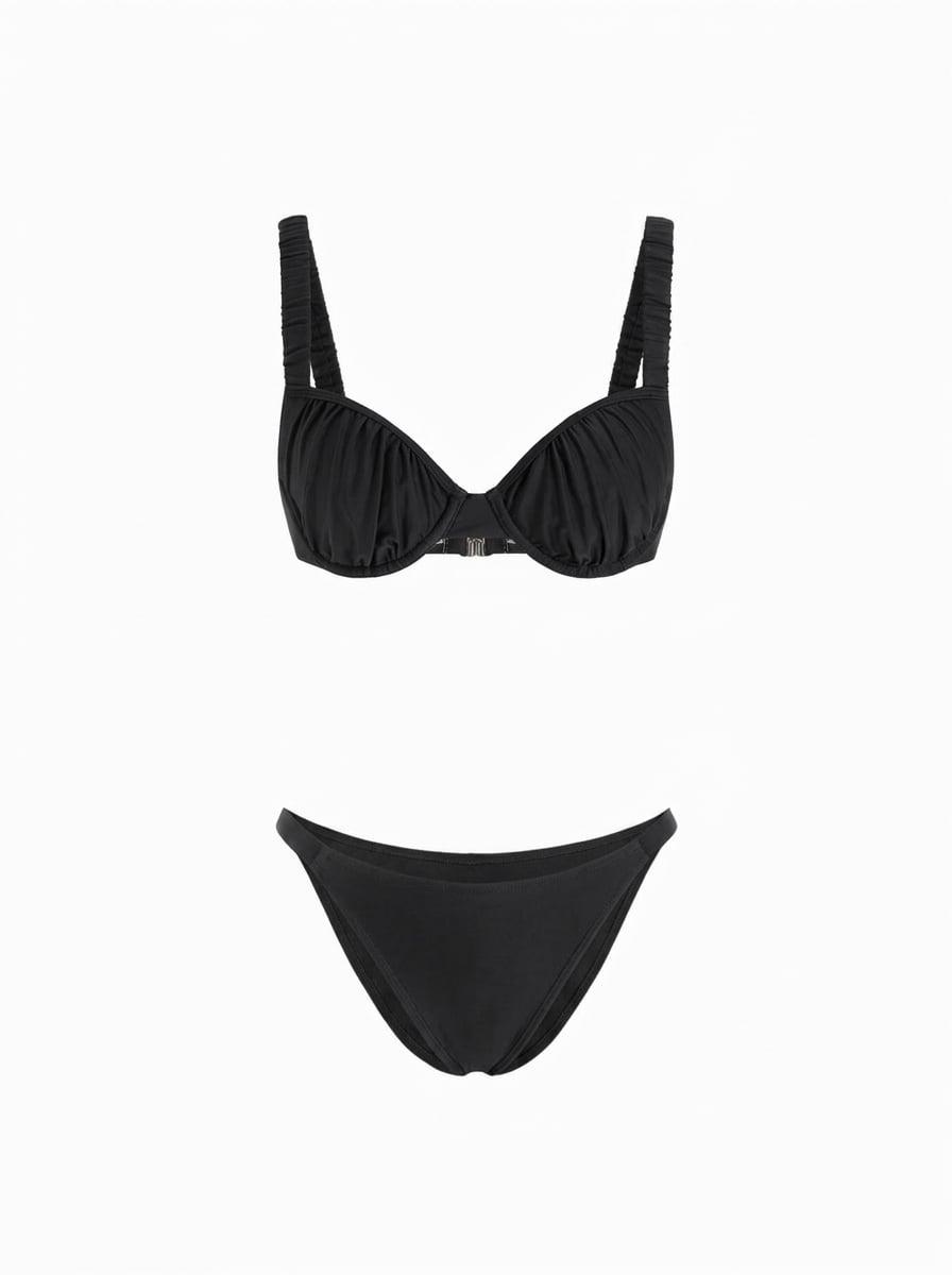Sweetheart Ruched Underwire Low Rise Bikini Set by CIDER