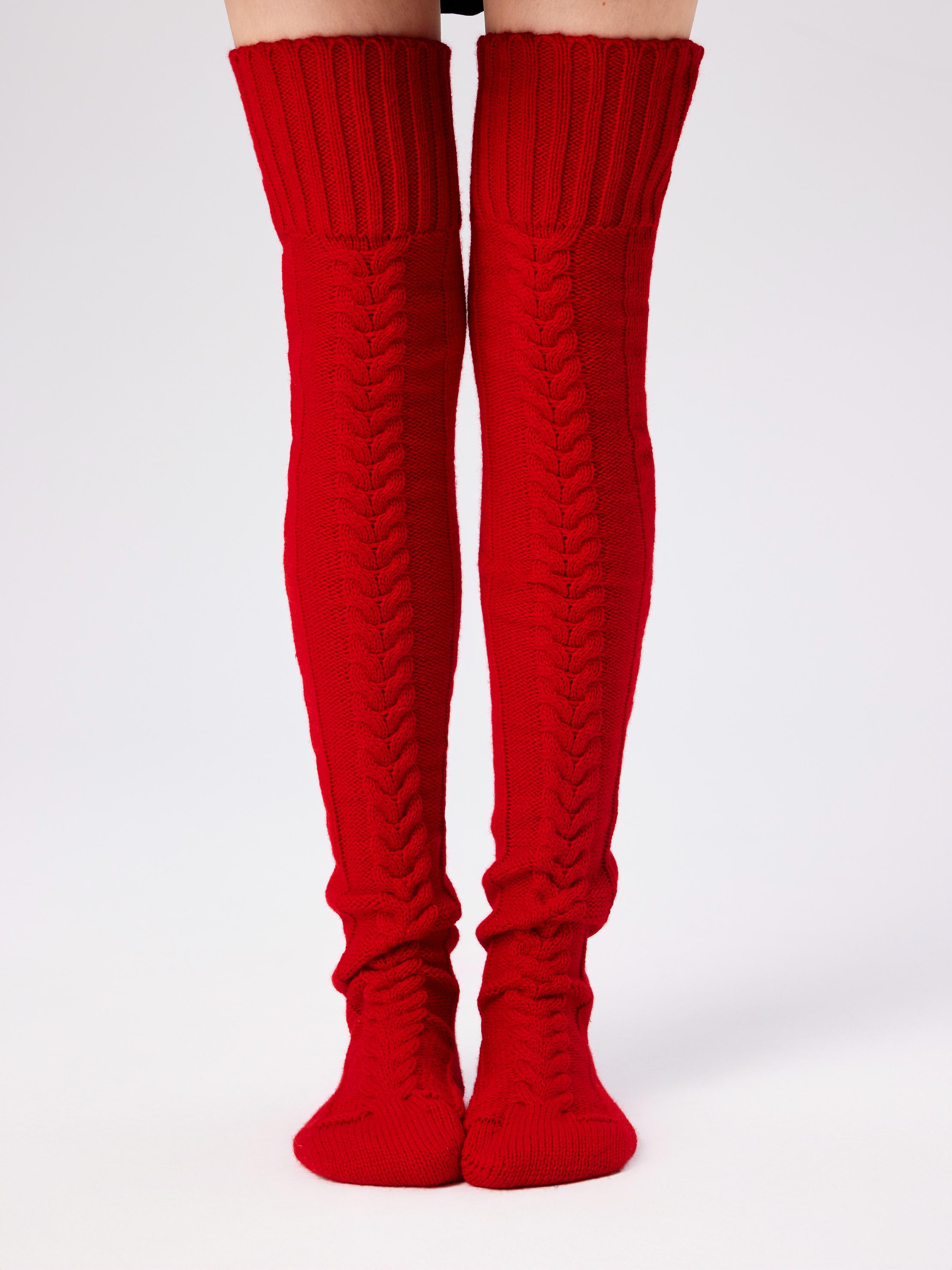 THICK MOHAIR KNITTED OVER THE KNEE SOCKS by CIDER