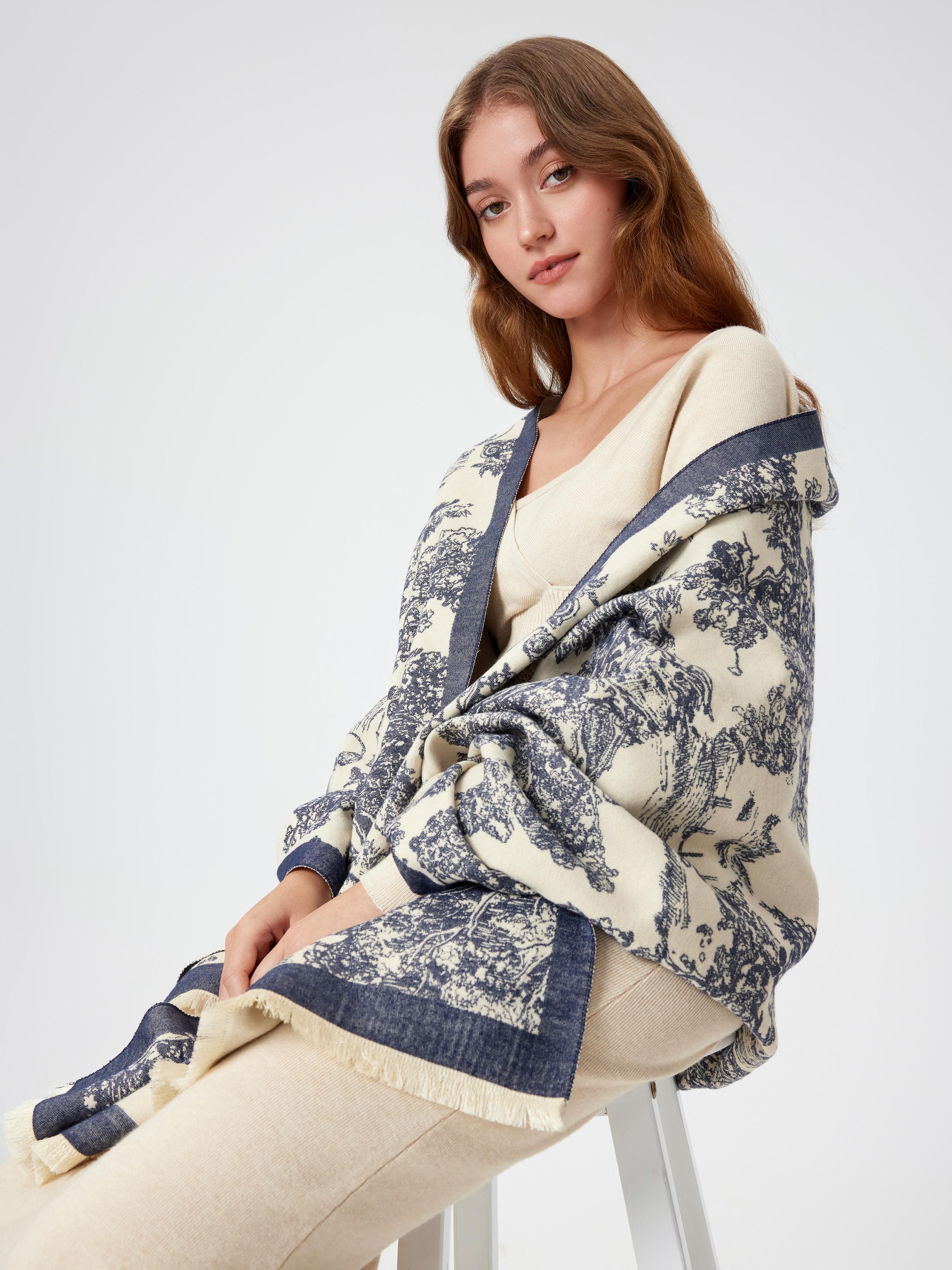 TOILE DE JOUY LANDSCAPE PRINT SCARF by CIDER