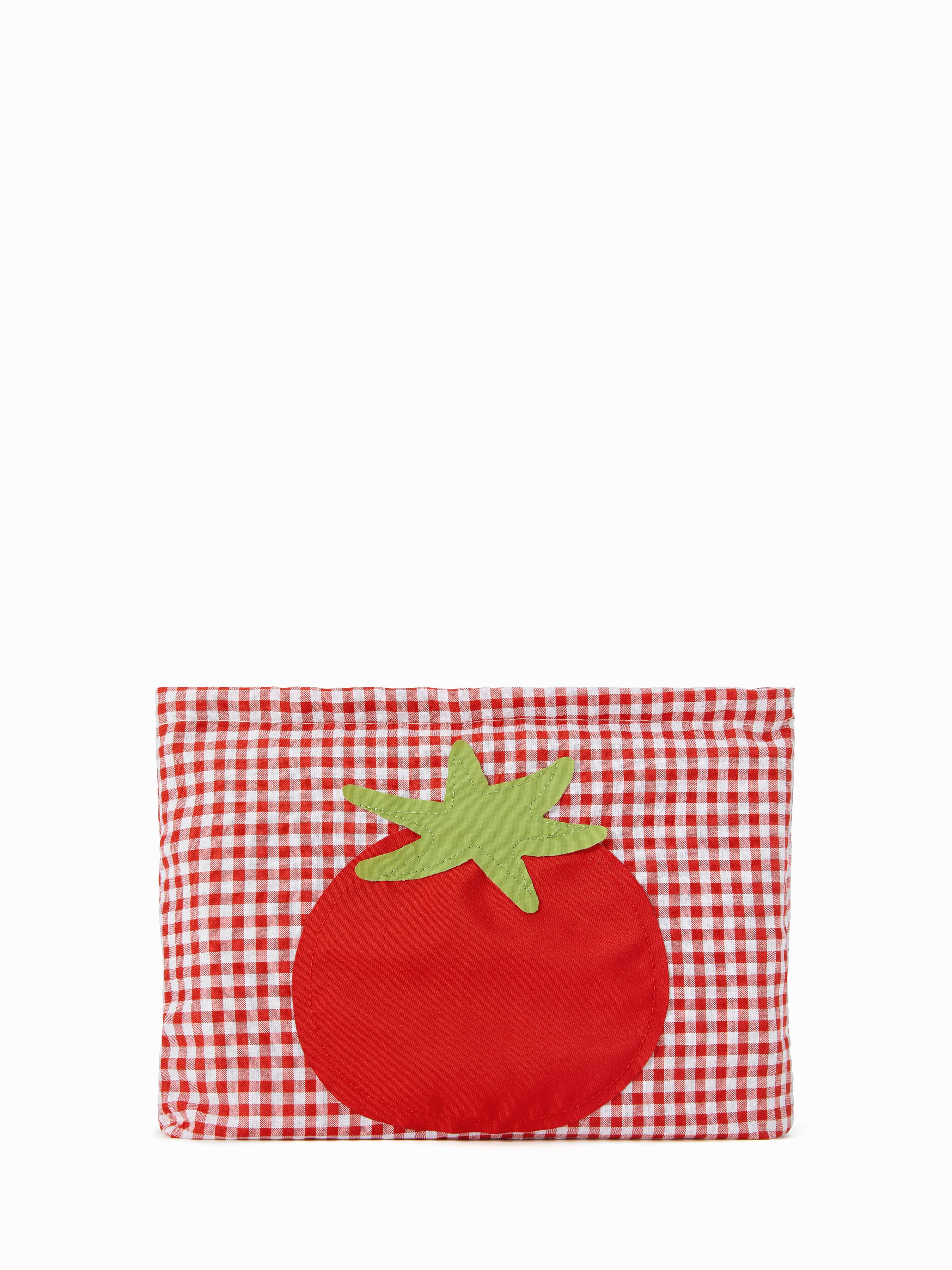 TOMATO PATTERN PLAID MAKEUP BAG by CIDER