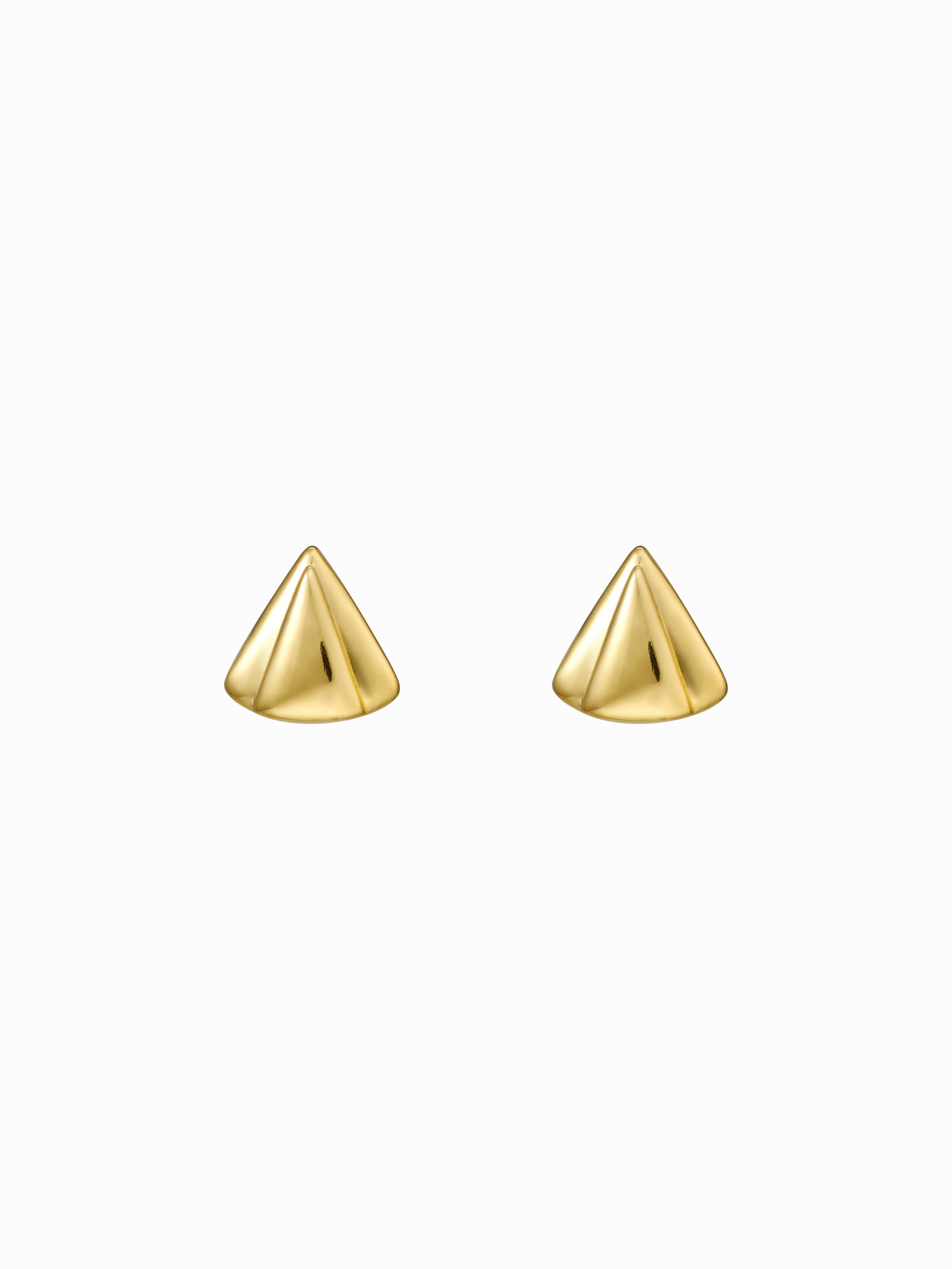TRIANGULAR STAINLESS STEEL STUD EARRINGS by CIDER