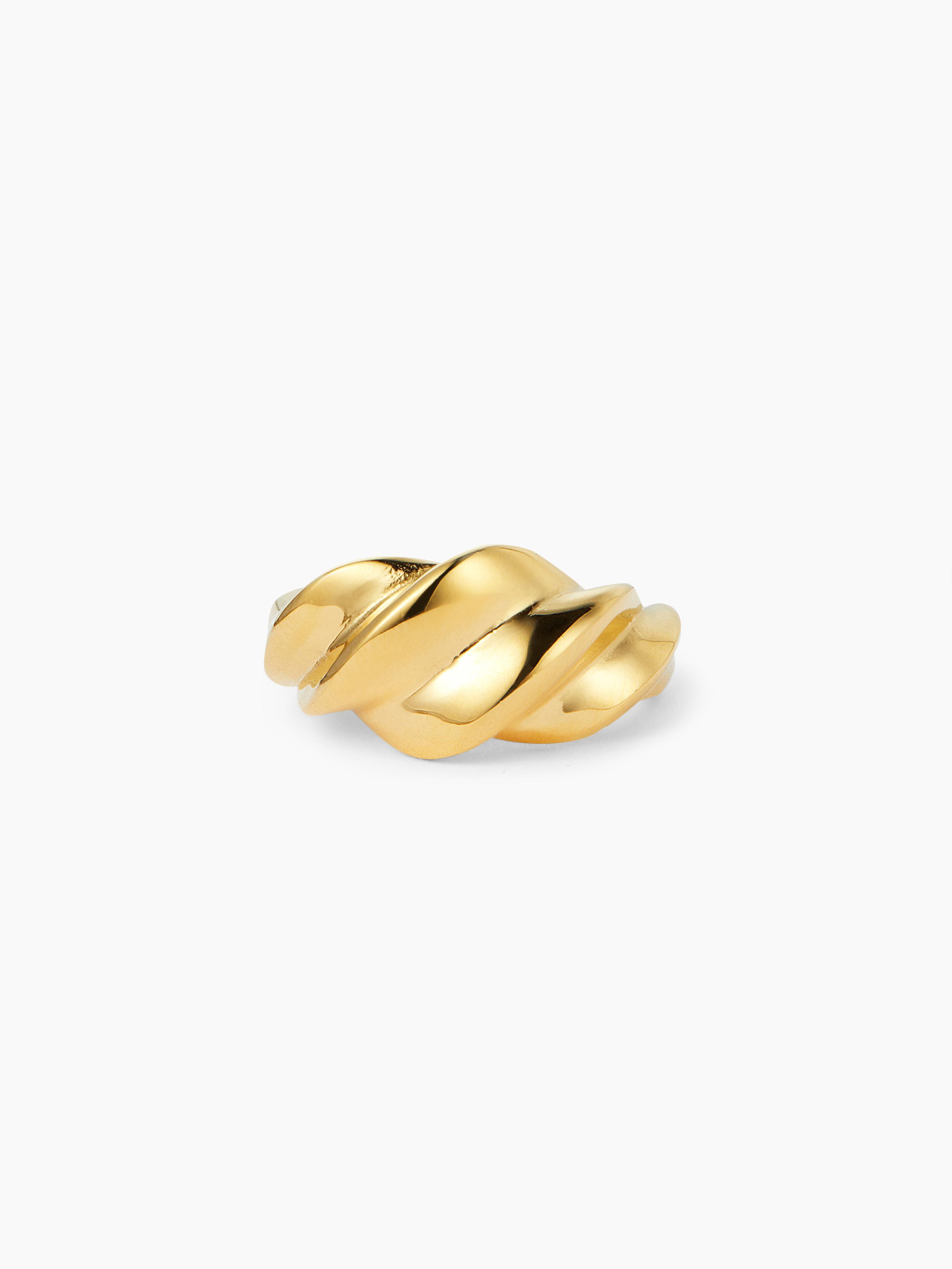 TWISTED 18K GOLD PLATED STAINLESS STEEL RING by CIDER