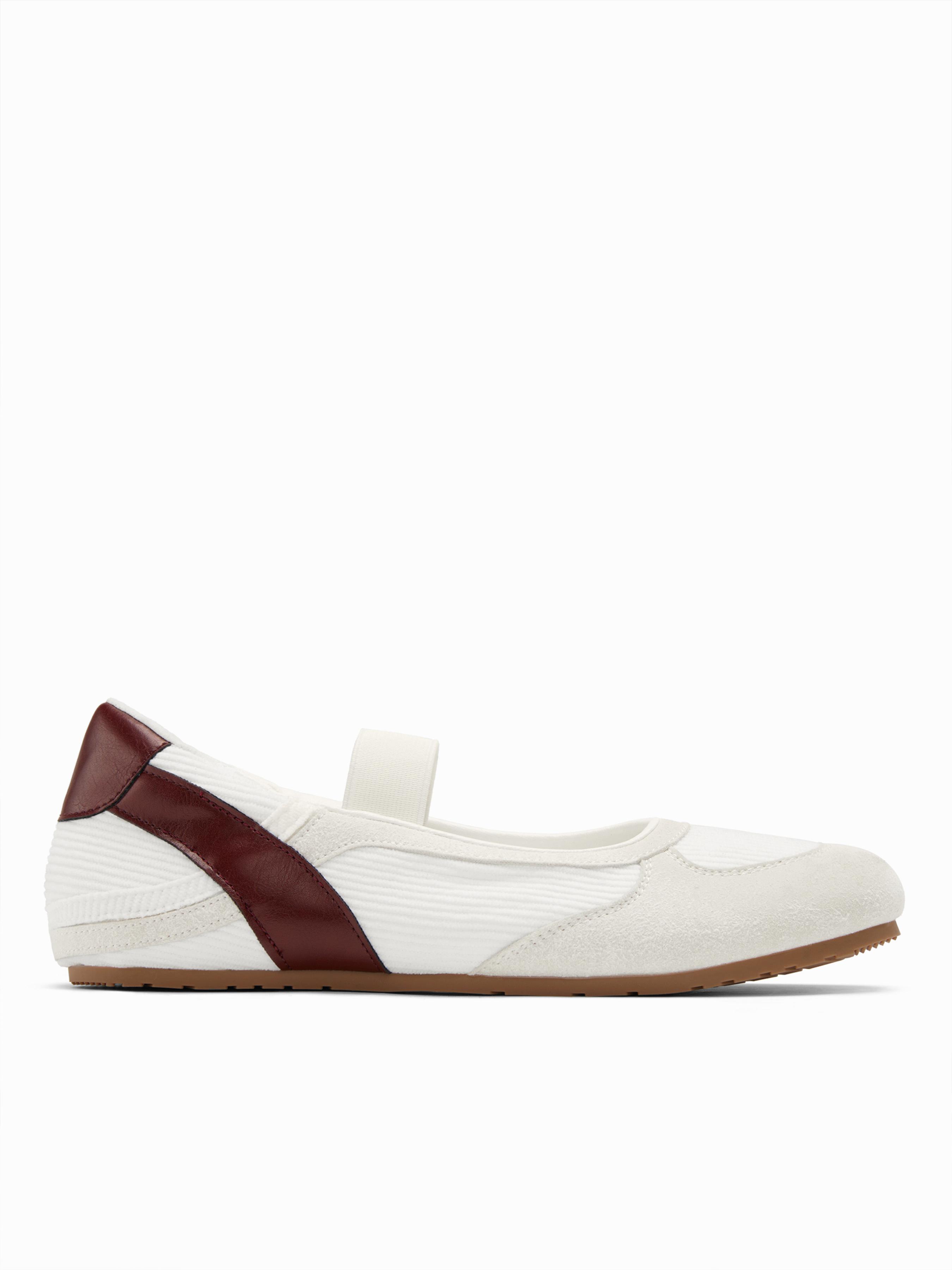 TWO-TONE FAUX SUEDE MARY JANE SNEAKERS by CIDER