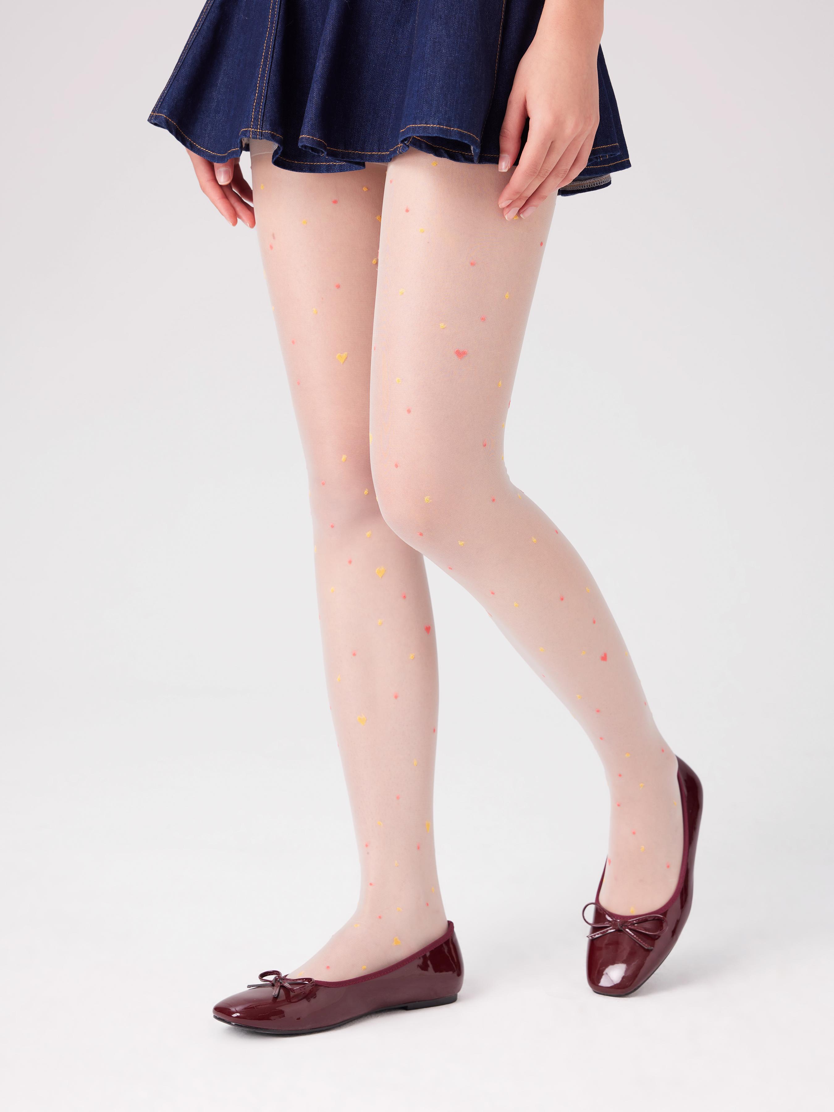 TWO-TONE HEART TIGHTS by CIDER