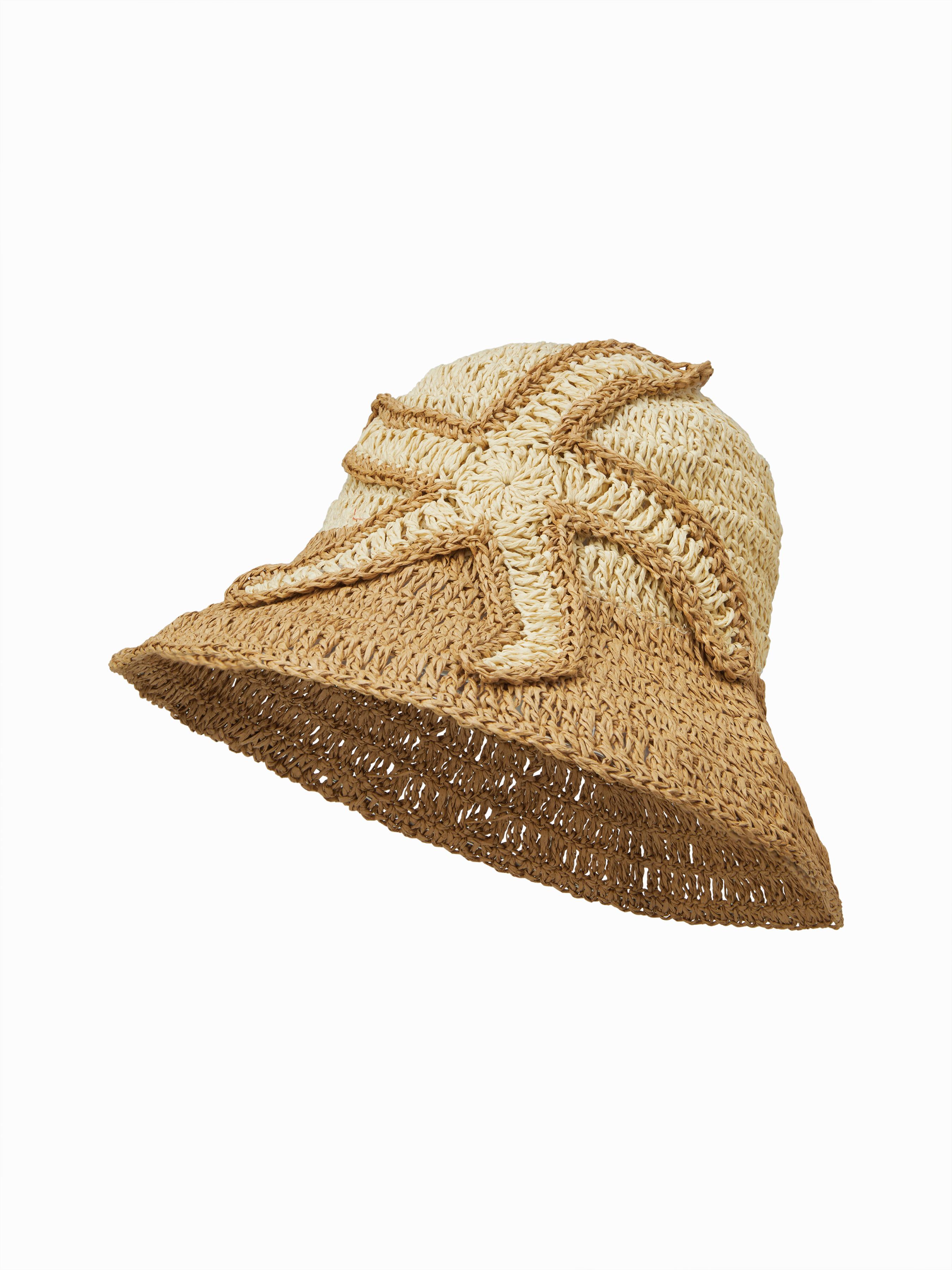 TWO-TONE STARFISH STRAW HAT by CIDER