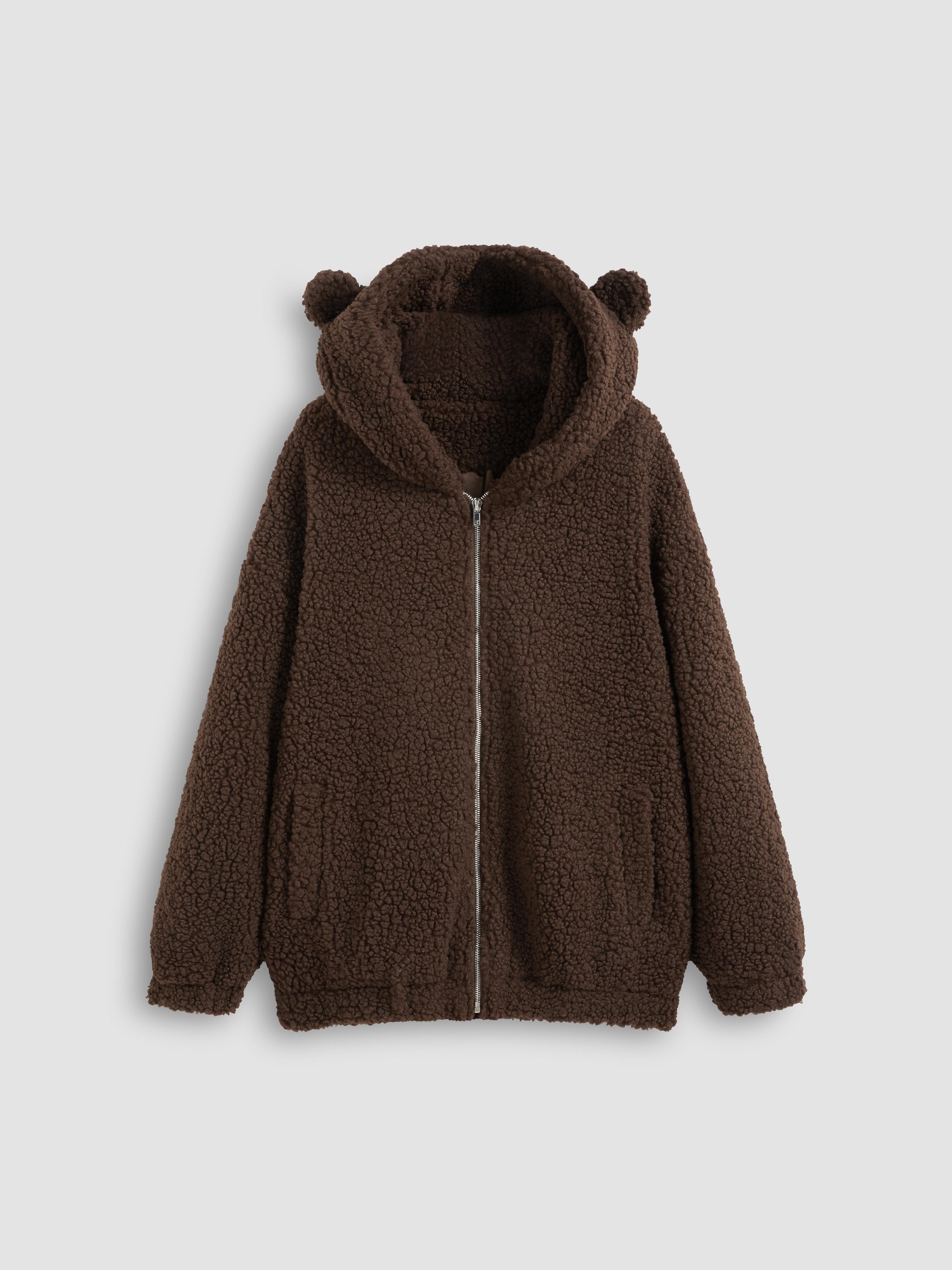 Teddy Fleece Jacket With Hood by CIDER