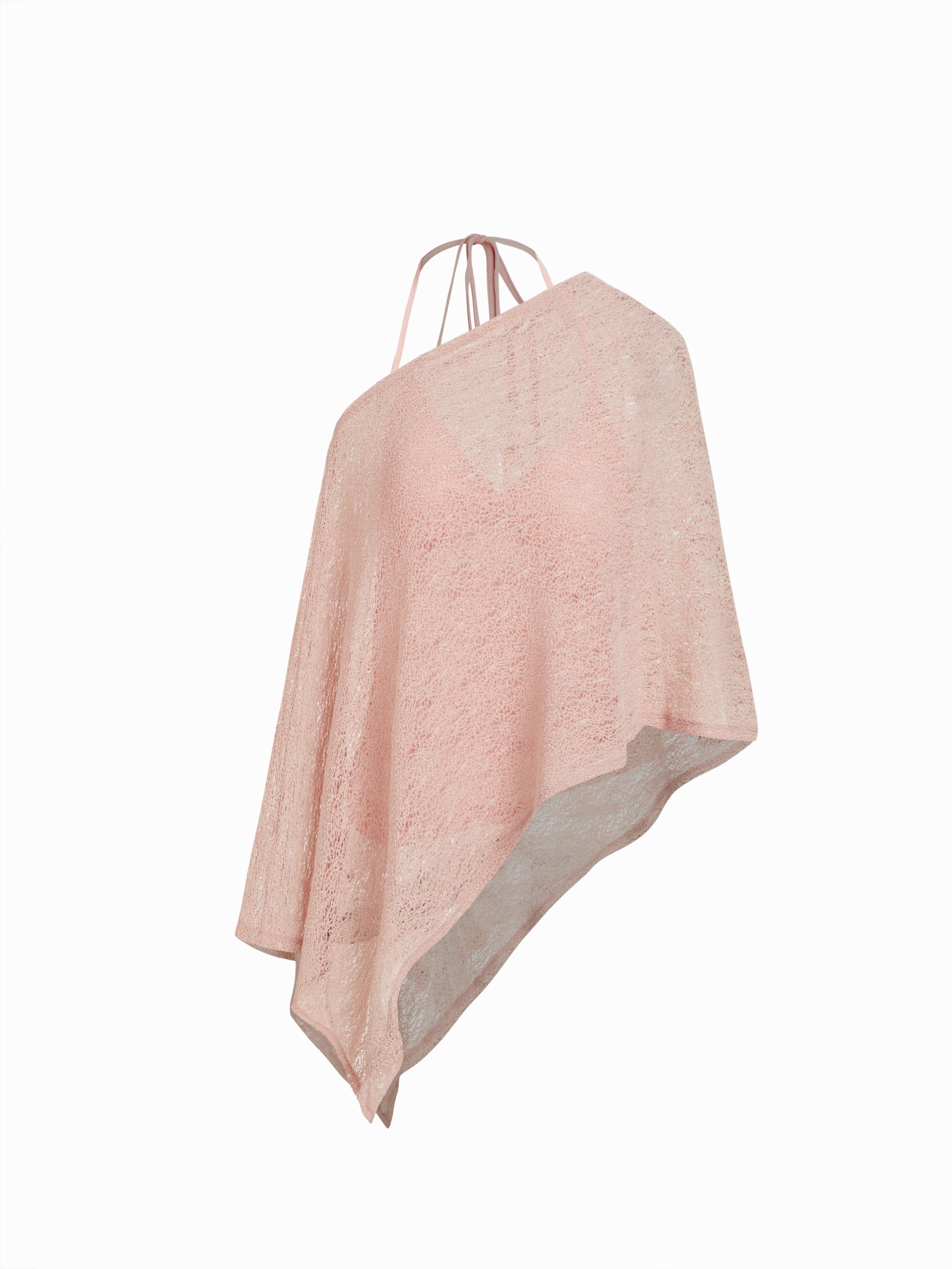 Textured Asymmetrical Neck Poncho Top & V-Neck Cami Top by CIDER