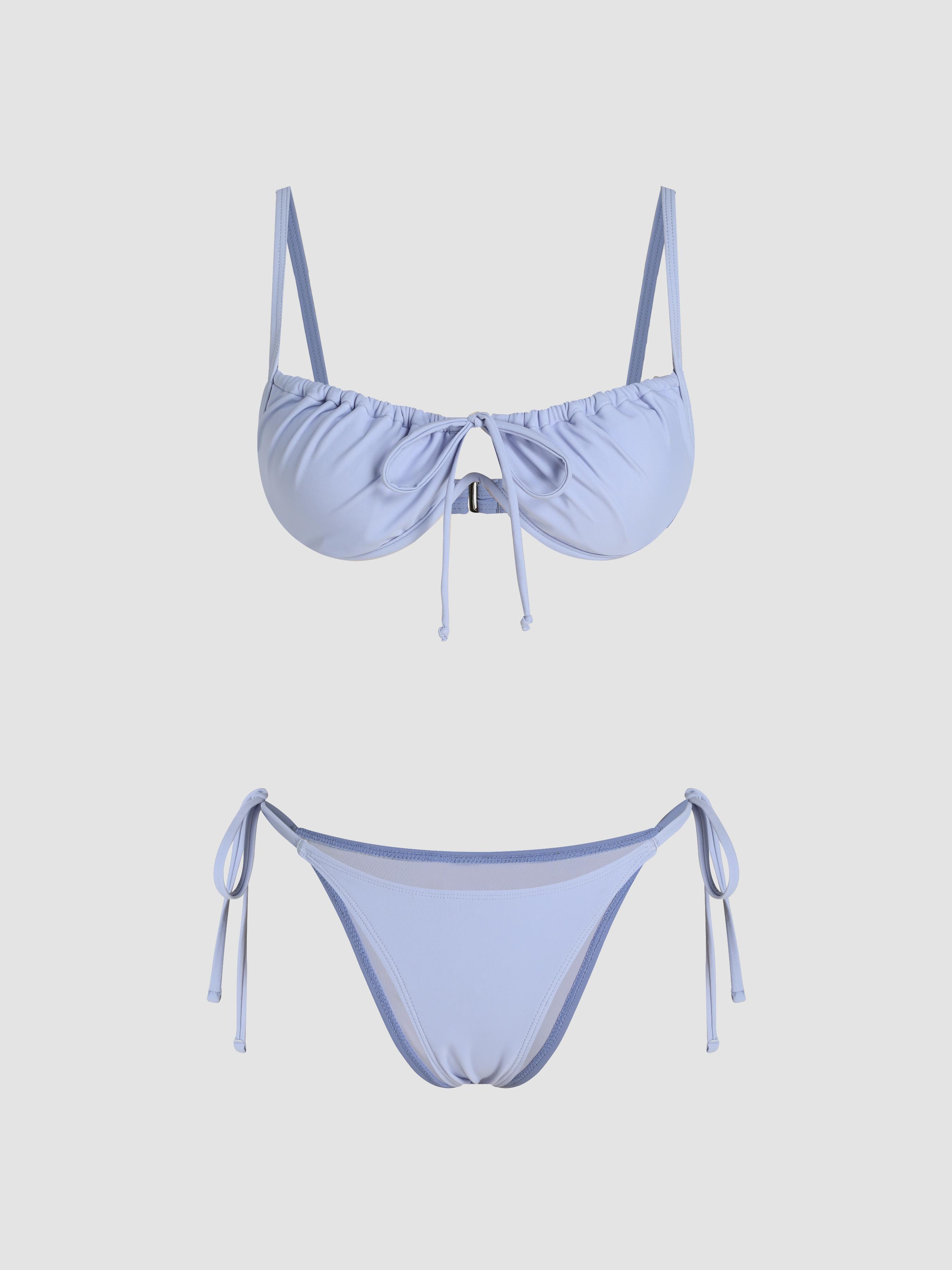 Tie Side Underwire Bikini Swimsuit by CIDER