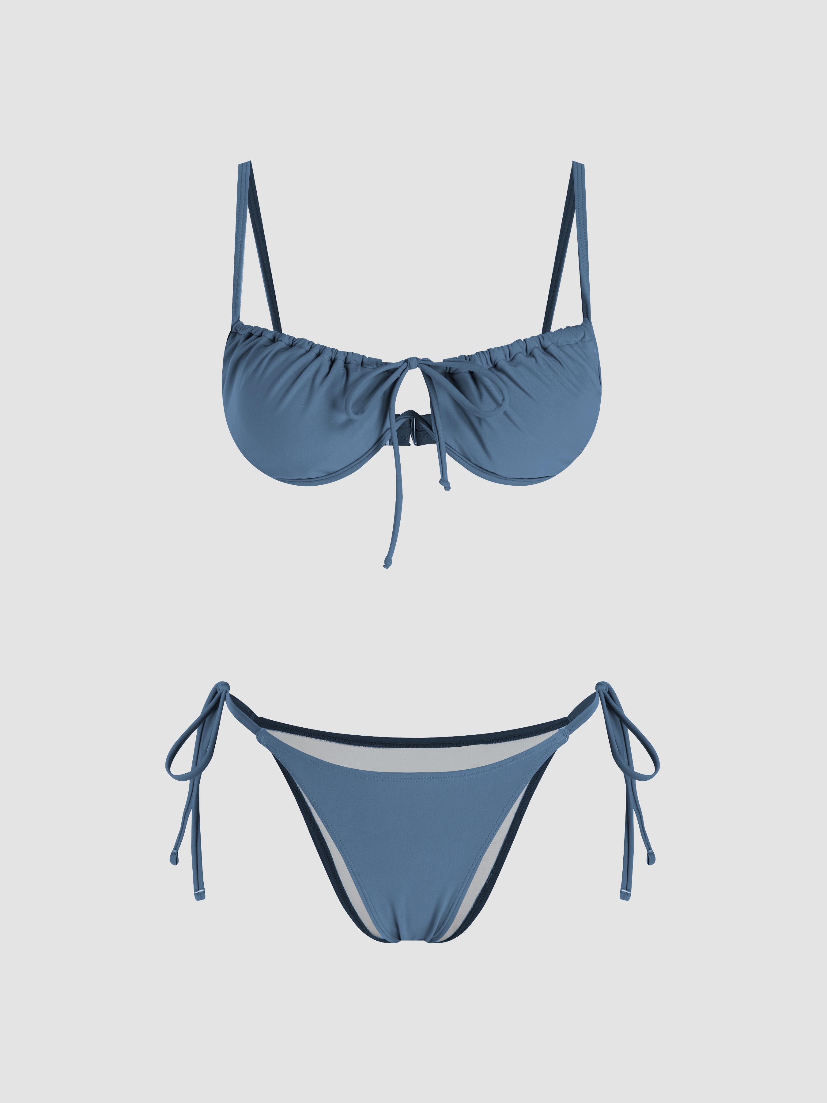 Tie Side Underwire Bikini Swimsuit by CIDER