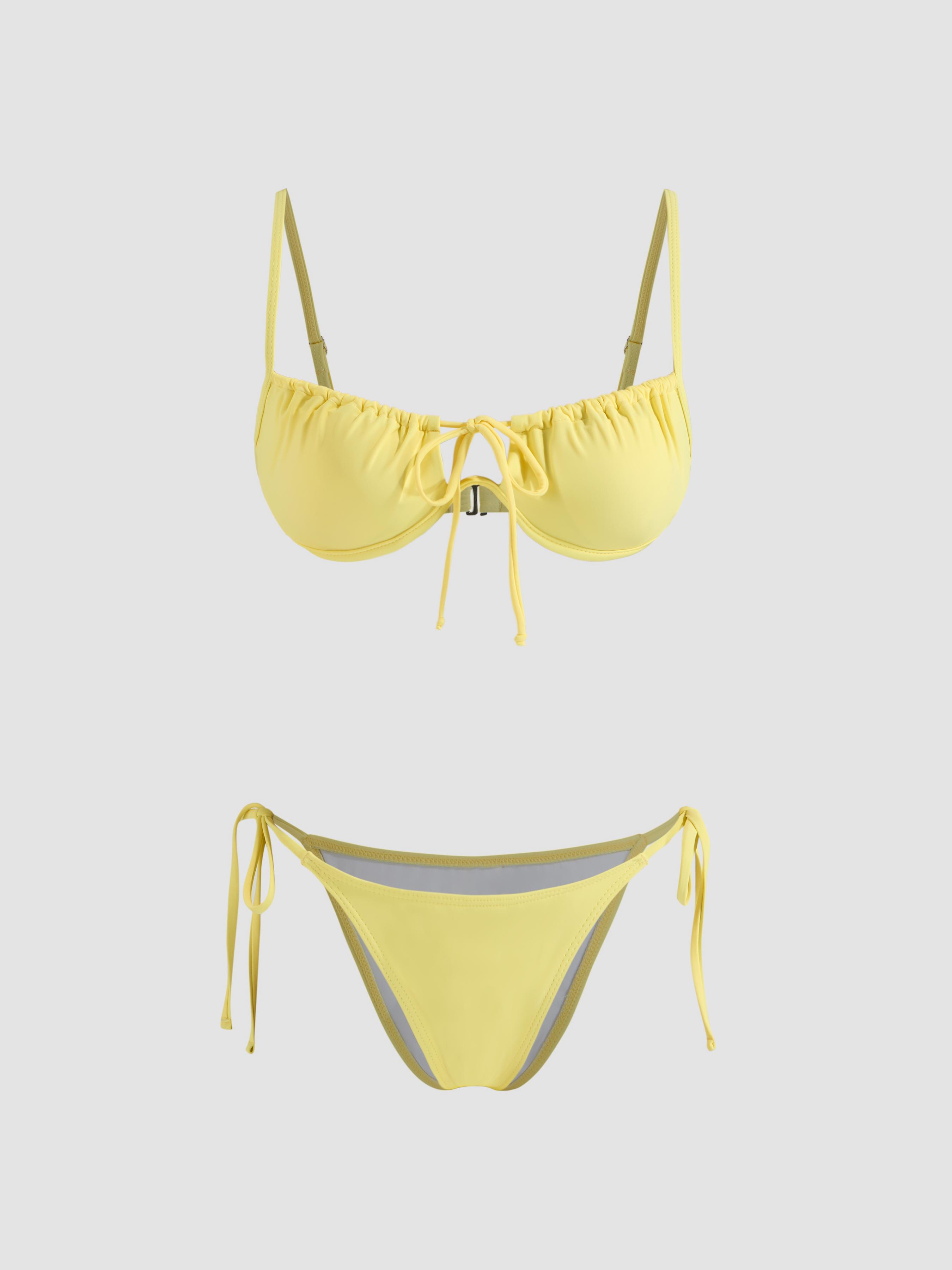 Tie Side Underwire Bikini Swimsuit by CIDER