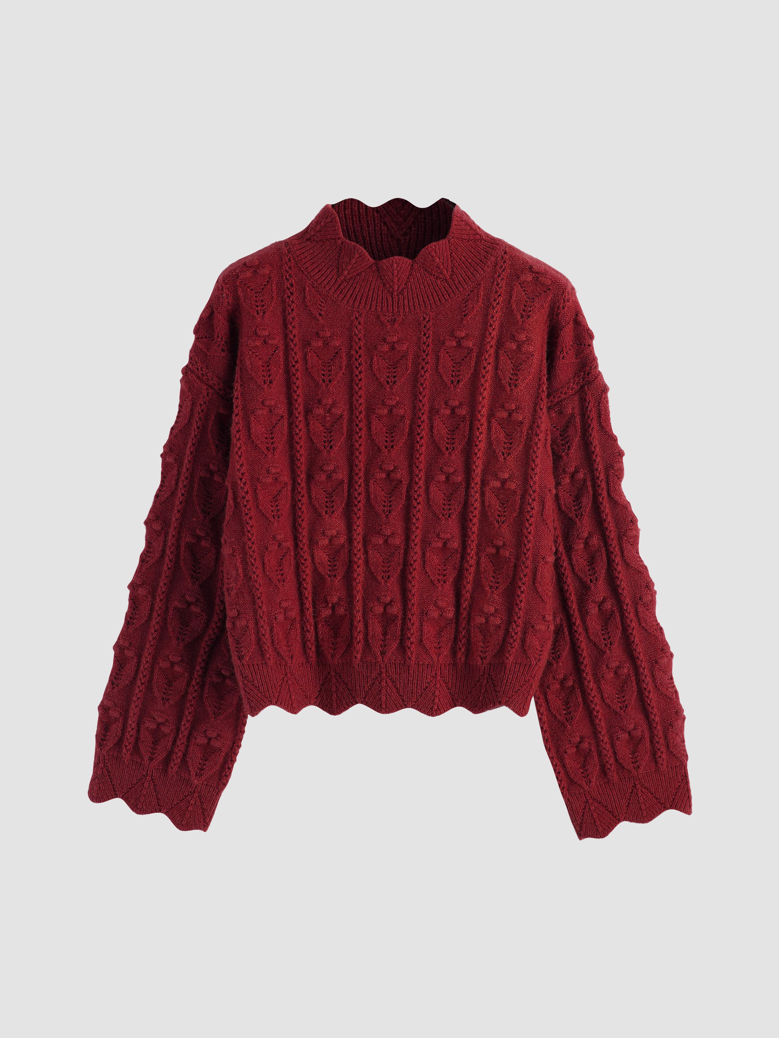 Tractor Textured High Neck Sweater by CIDER