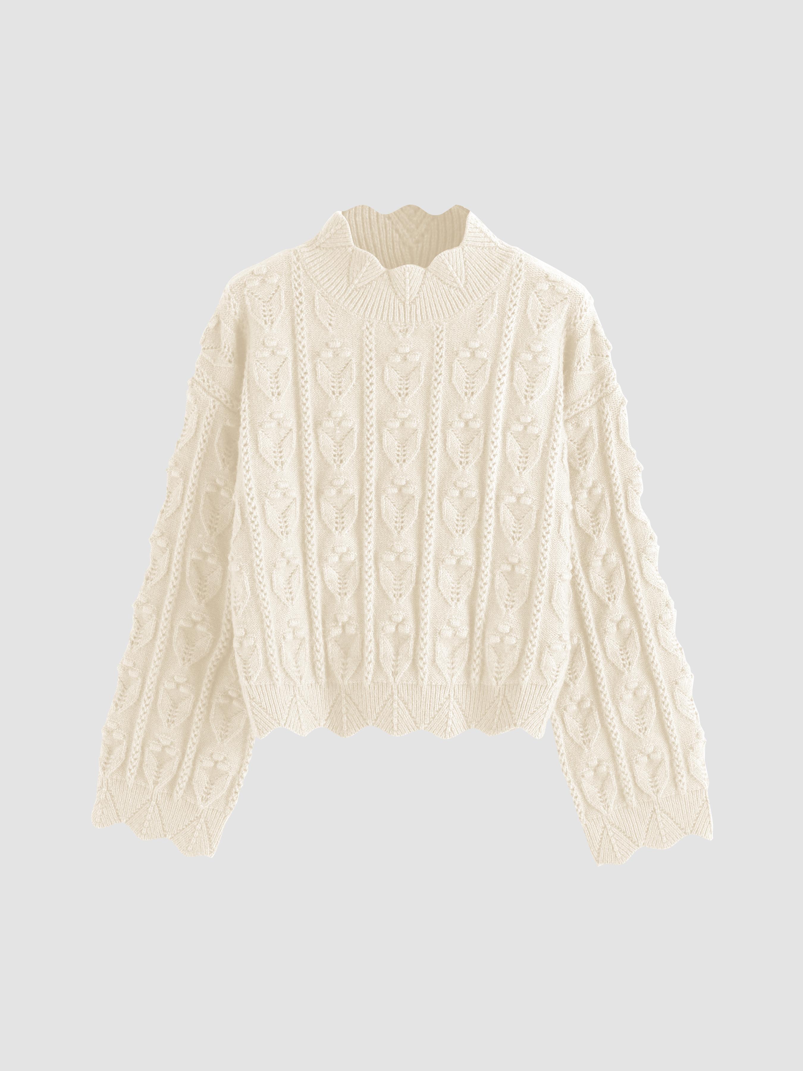 Tractor Textured High Neck Sweater by CIDER