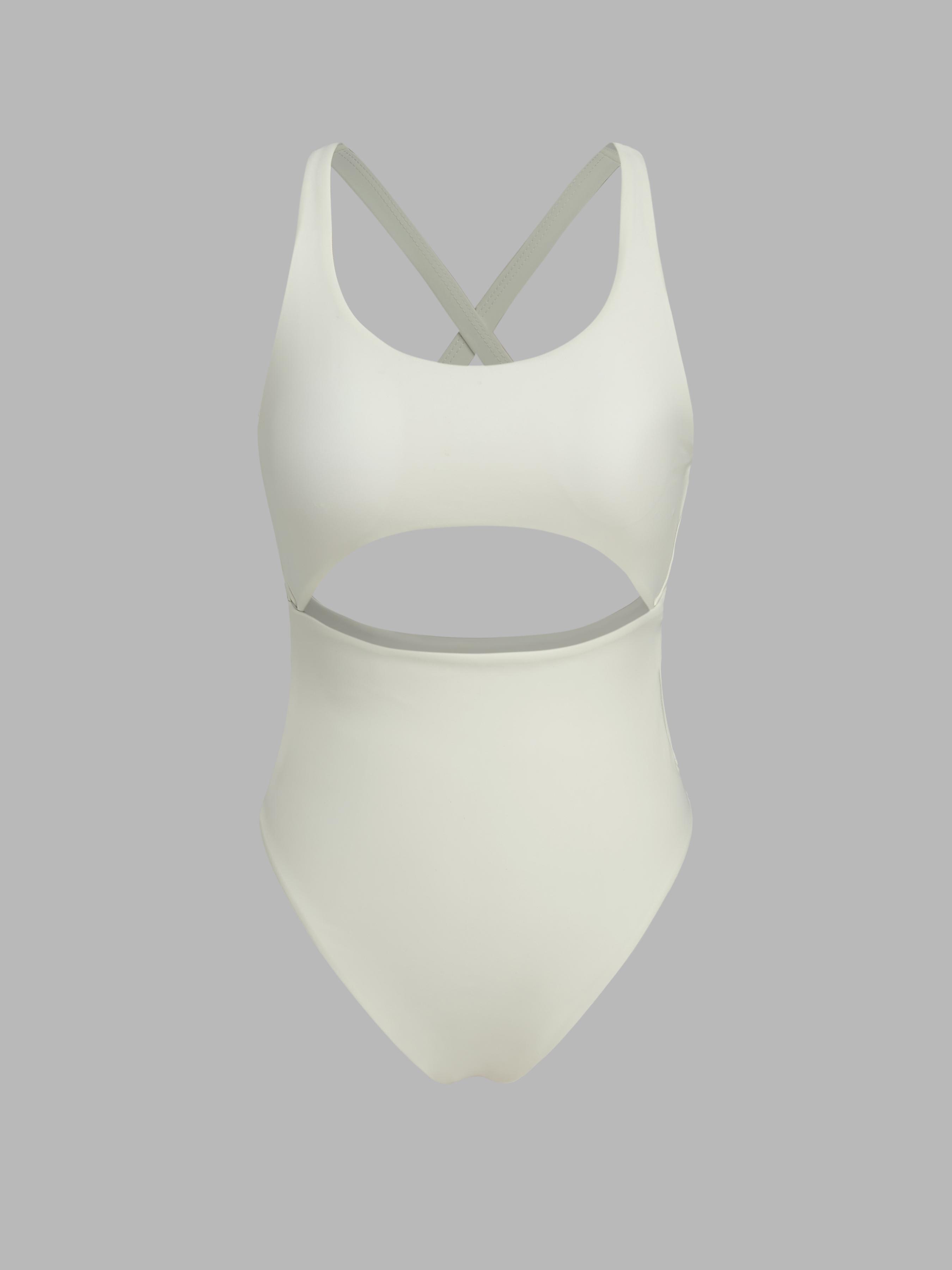 U-neckline Cut Out One Piece Swimsuit by CIDER