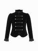 Velvet Mandarin Collar/Stand Collar Solid Button Other Jackets Curve & Plus by CIDER Velvet Mandarin Collar/Stand Collar Solid Button Other Jackets Curve & Plus by CIDER