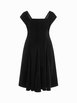 Velvet Square Neck A-line Midi Dress Curve & Plus by CIDER