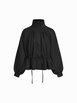 Veste Longue Col Montant Manches Lanternes Cordon by CIDER